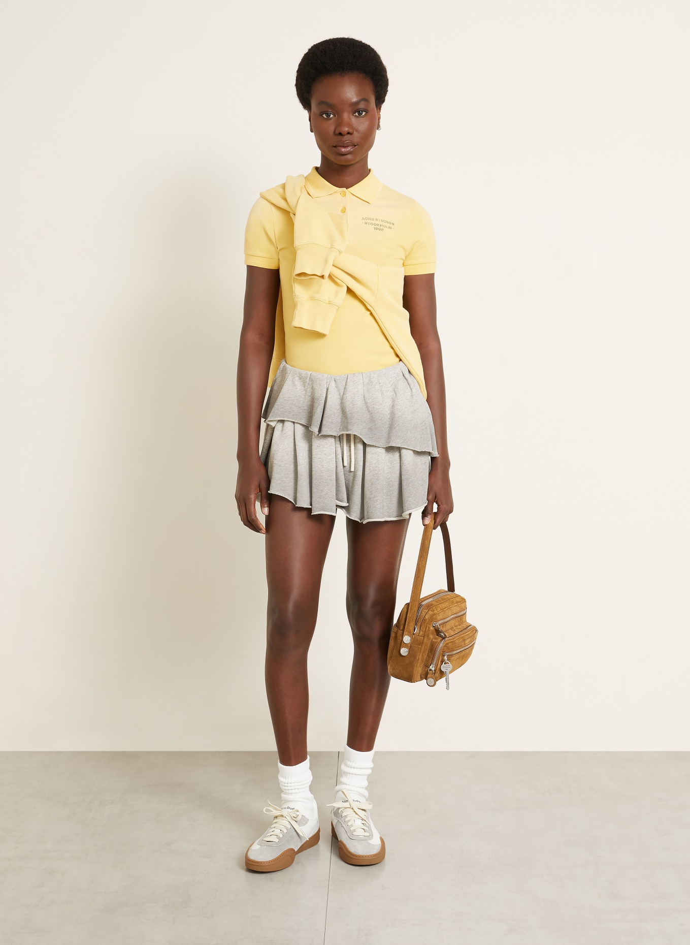 Acne Studios Sweatrock mit Rüschen: GRAU