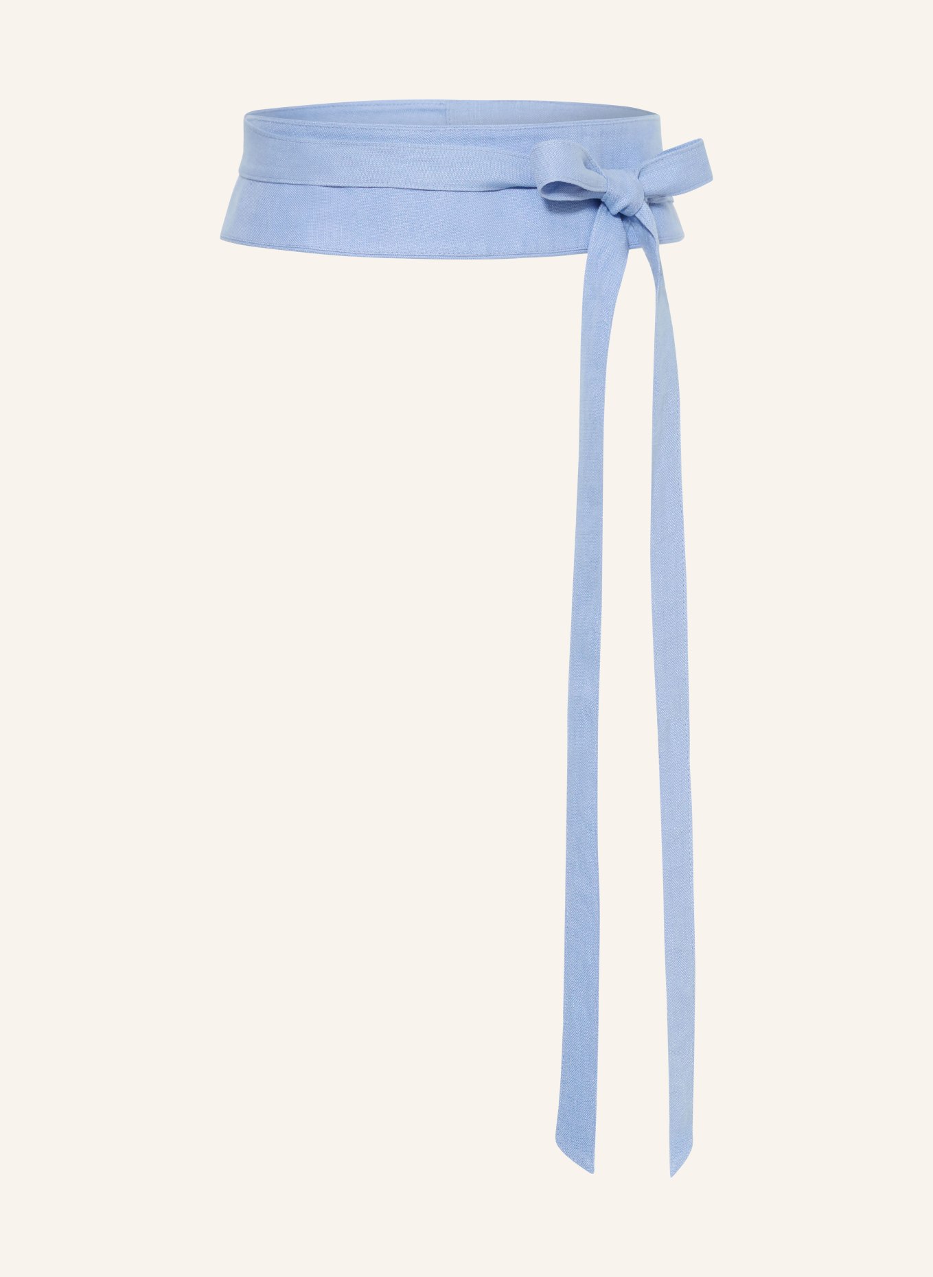 WALDORFF Bindegürtel aus Leinen: HELLBLAU