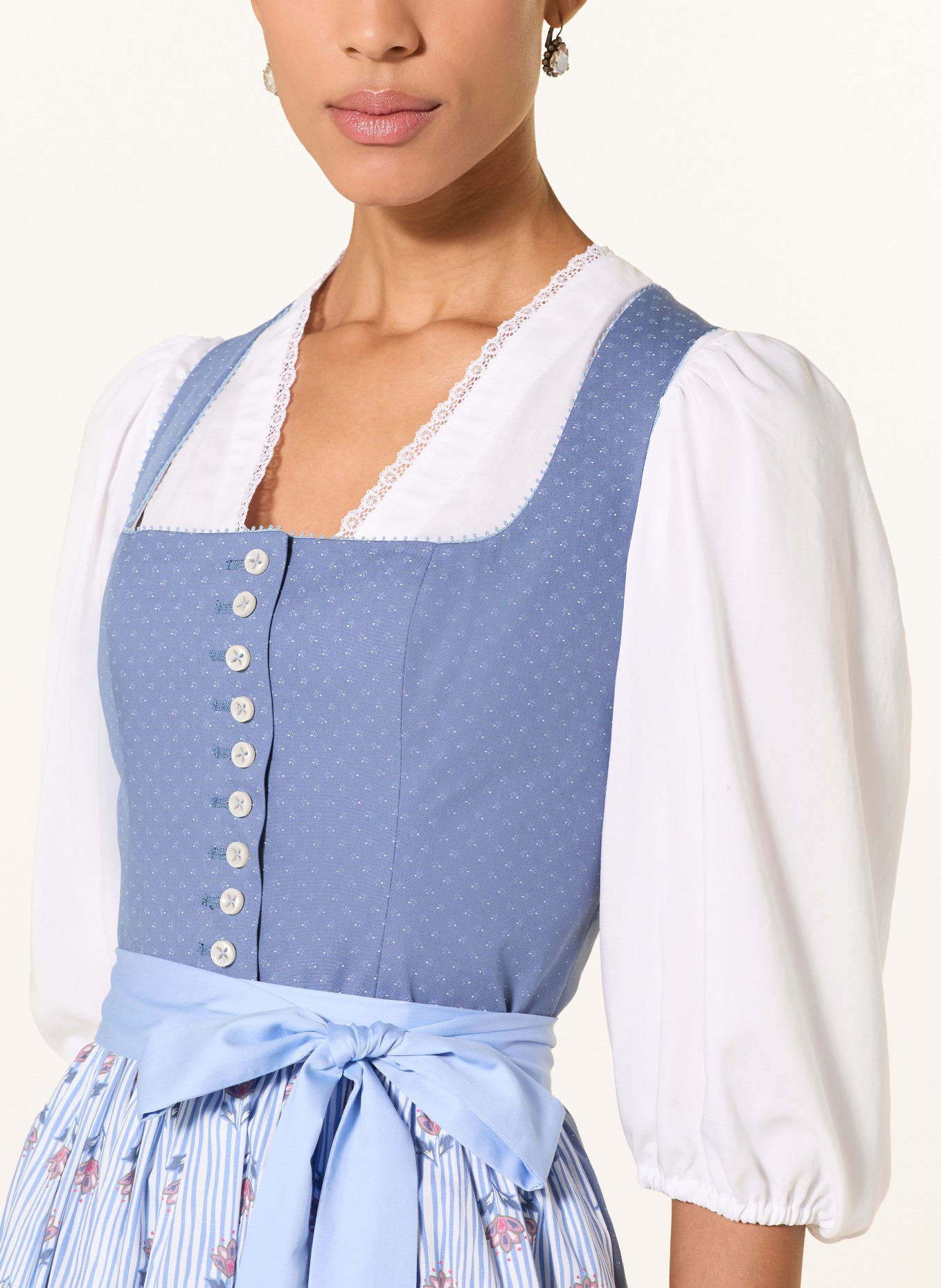 WALDORFF Dirndl CALI: BLAU / HELLBLAU / WEISS
