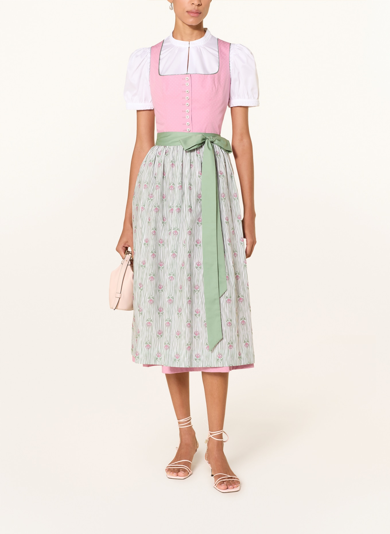 WALDORFF Dirndl CALI: ROSA / GRÜN / WEISS