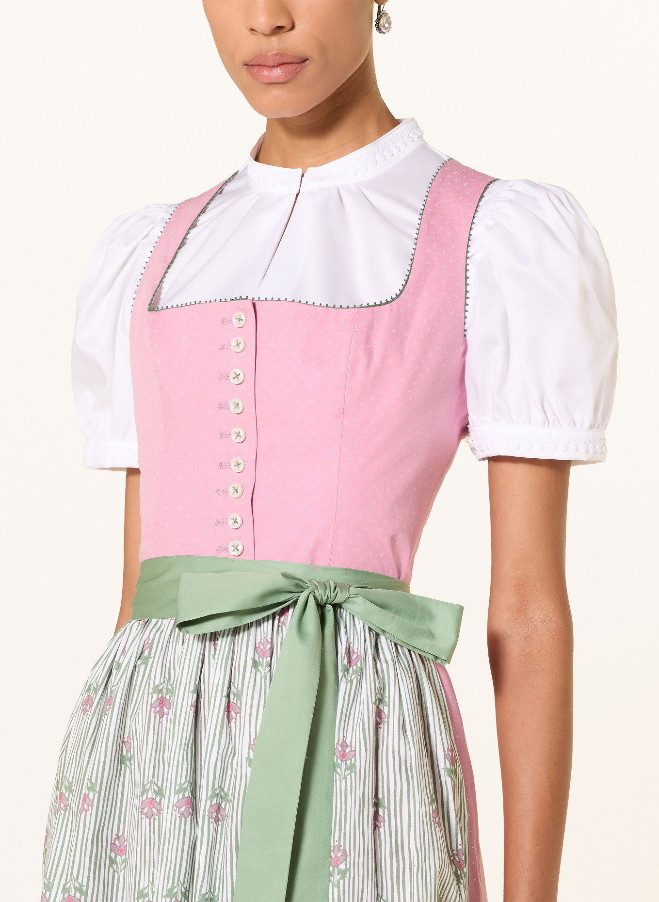 WALDORFF Dirndl CALI: ROSA / GRÜN / WEISS