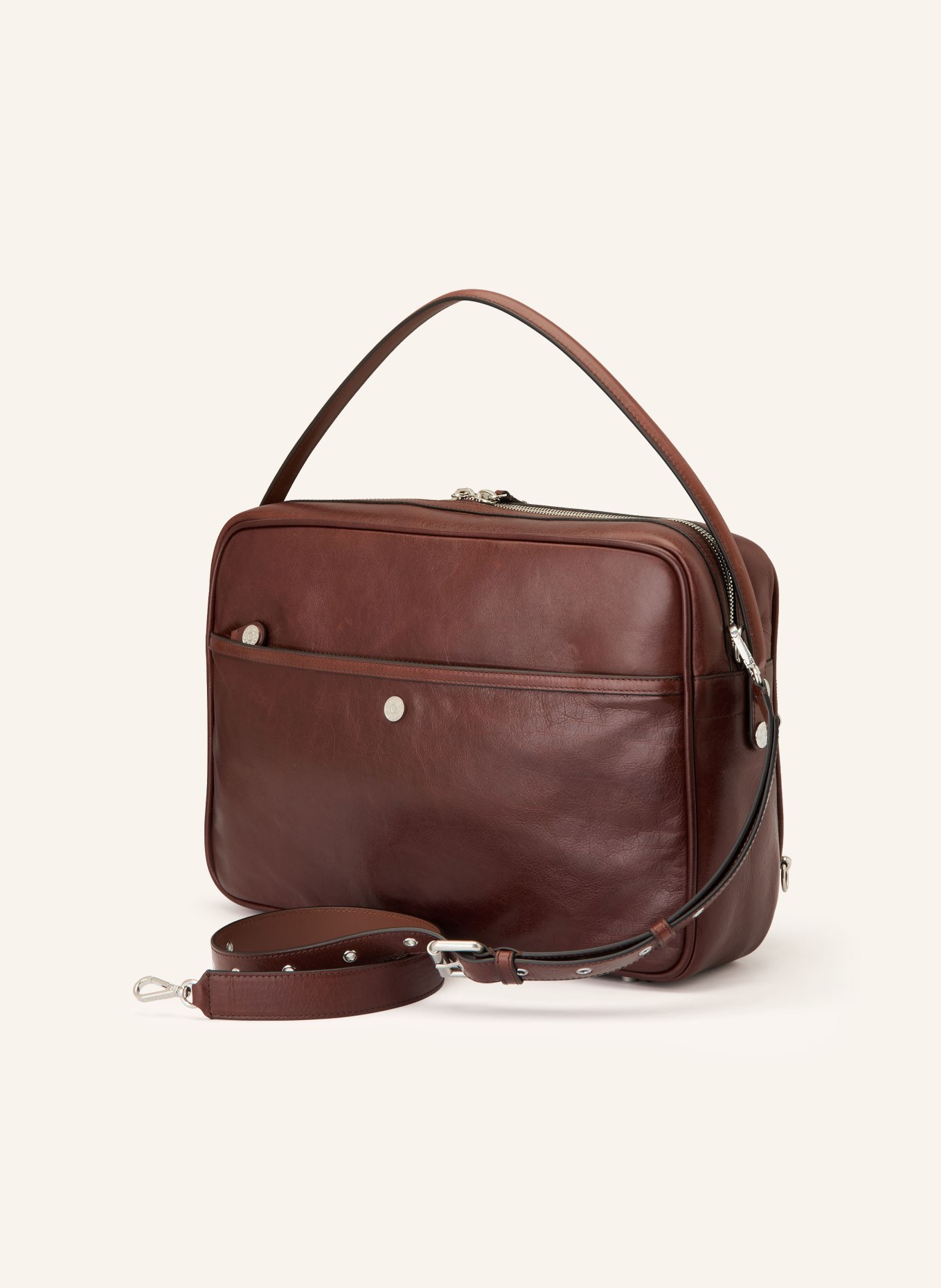 Acne Studios Umhängetasche CAMERO: BRAUN / SILBER