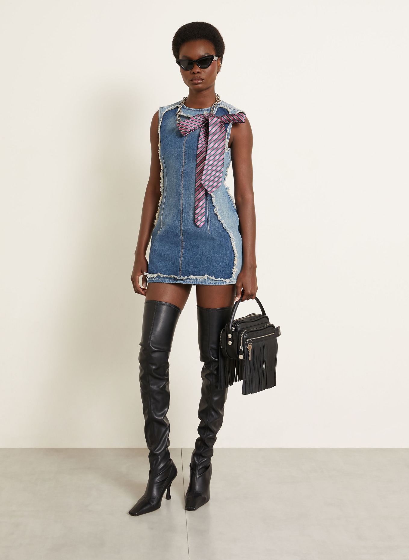 Acne Studios Geantă de umăr: NEGRU / ARGINT