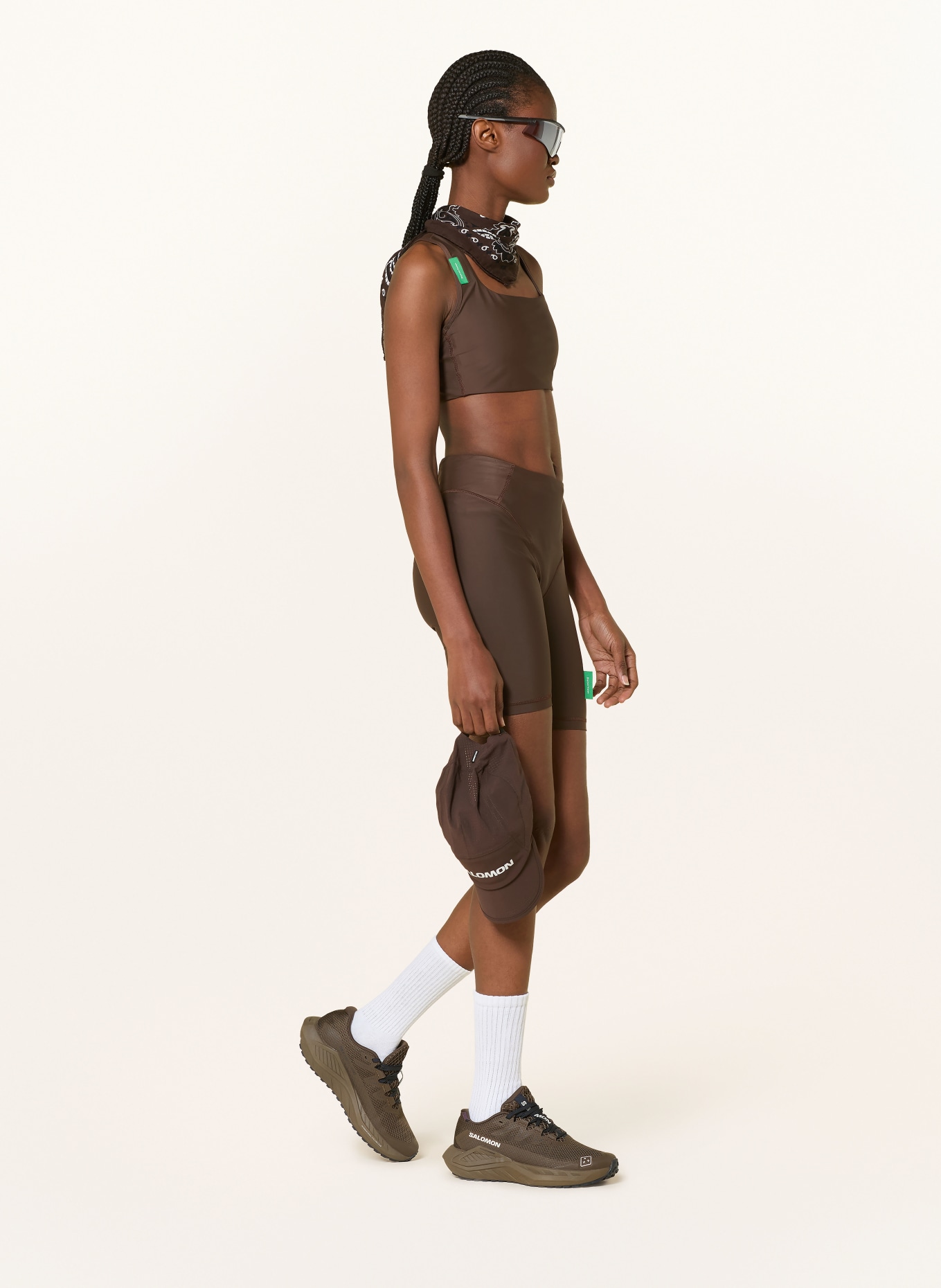 District Vision Lauf-Tights POCKETED: BRAUN