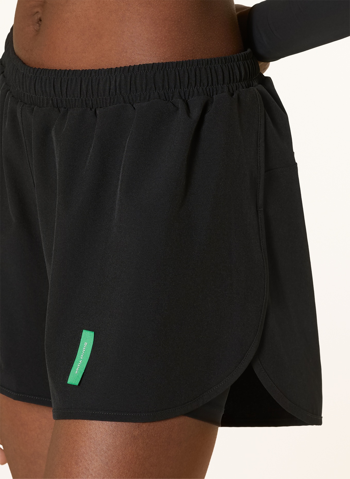 District Vision 2-in-1 TRAIL Running Shorts: BLACK