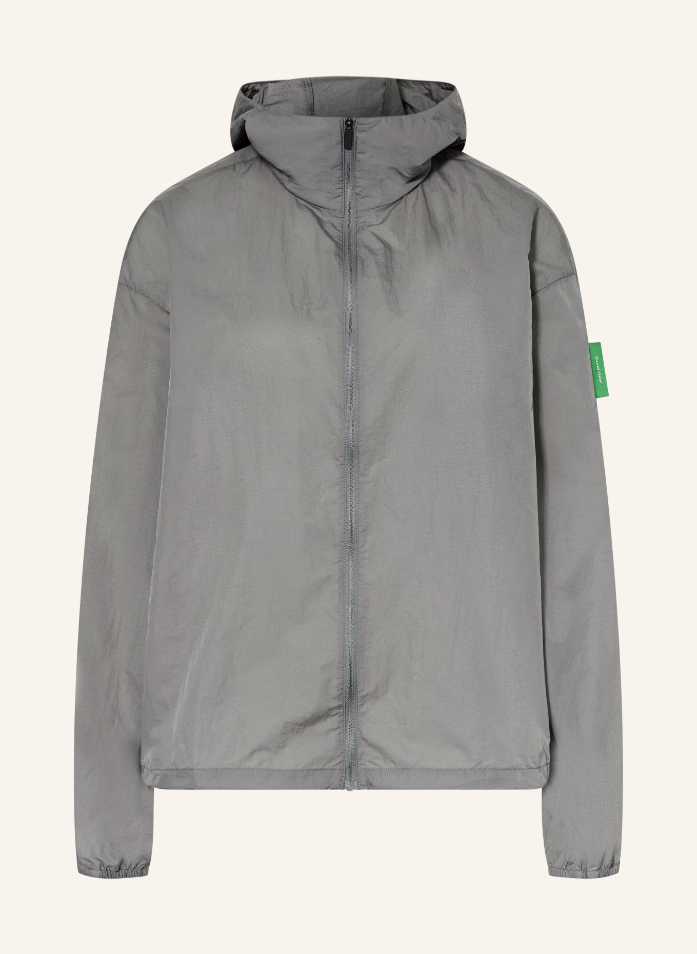 District Vision Hardloopjack ULTRALIGHT NYLON WINDBREAKER: DONKERGRIJS