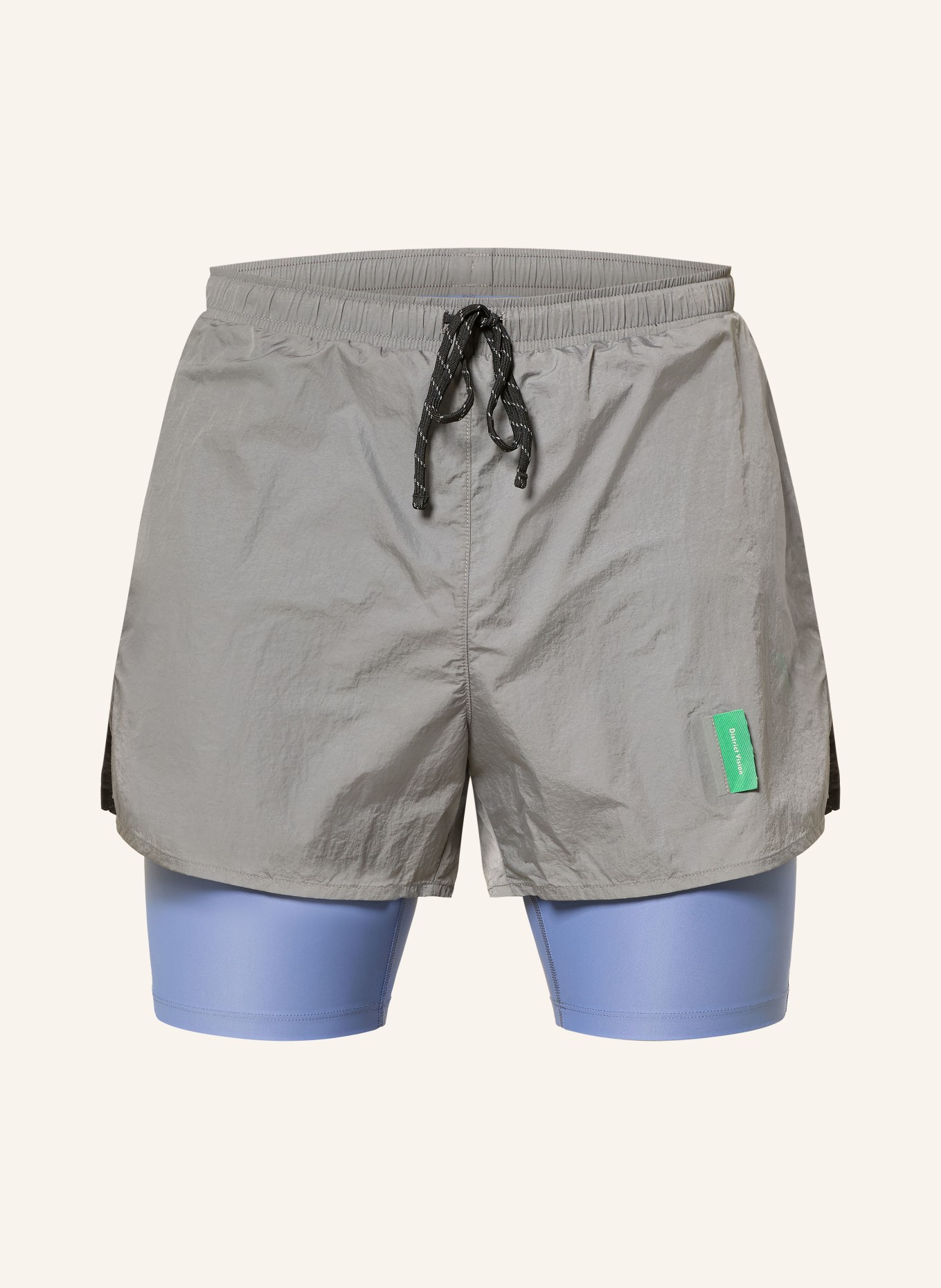 District Vision Běžecké šortky 2 v 1: ŠEDÁ / ZELENÁ / MODRÁ