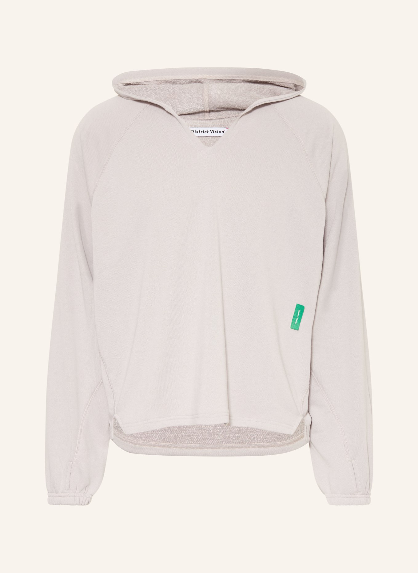 District Vision Bluza z kapturem OPEN NECK: SZAROBRĄZOWY