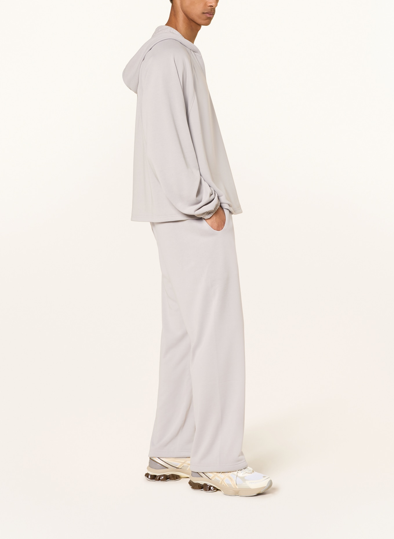 District Vision Bluza z kapturem OPEN NECK: SZAROBRĄZOWY