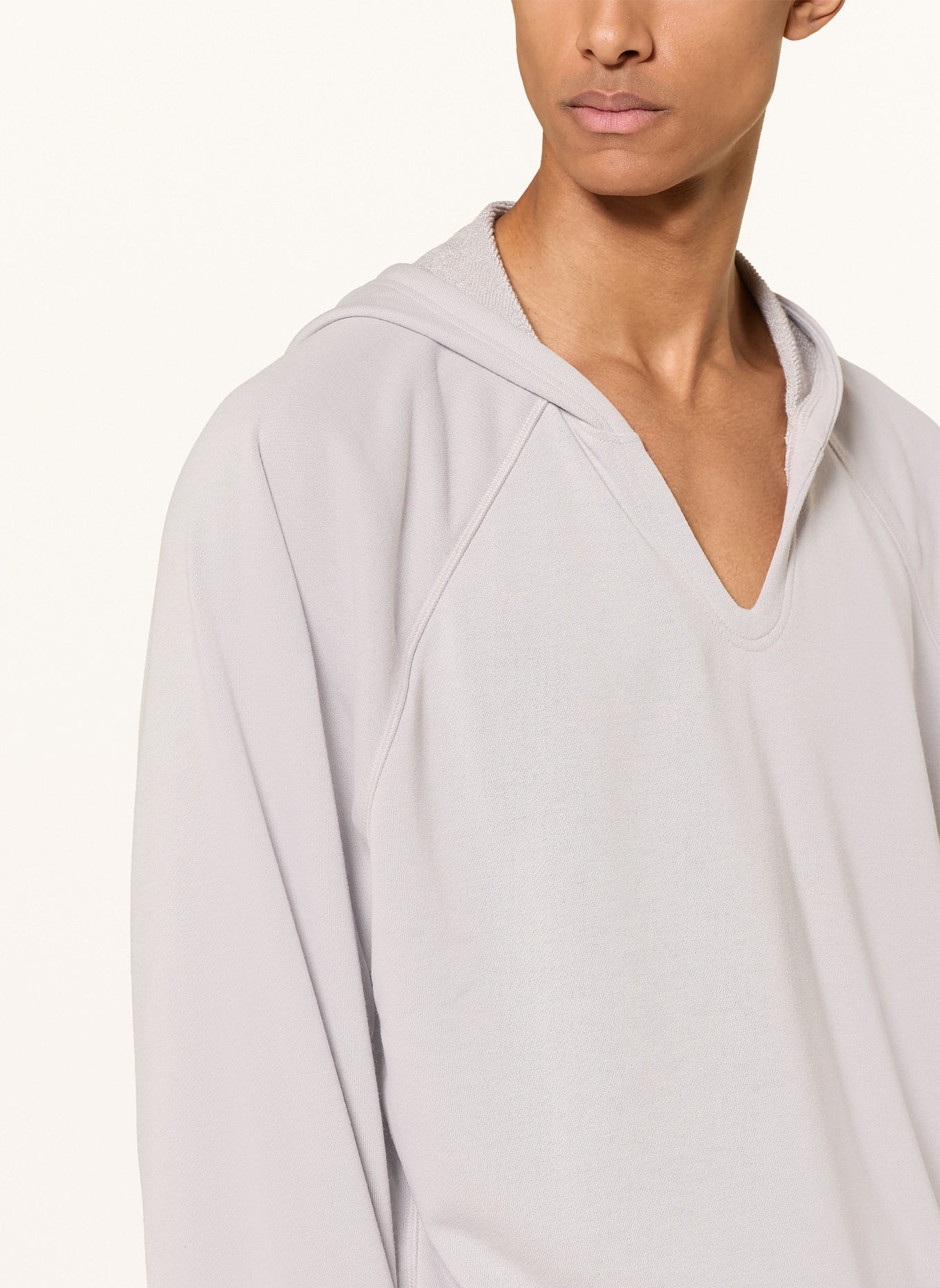 District Vision Bluza z kapturem OPEN NECK: SZAROBRĄZOWY