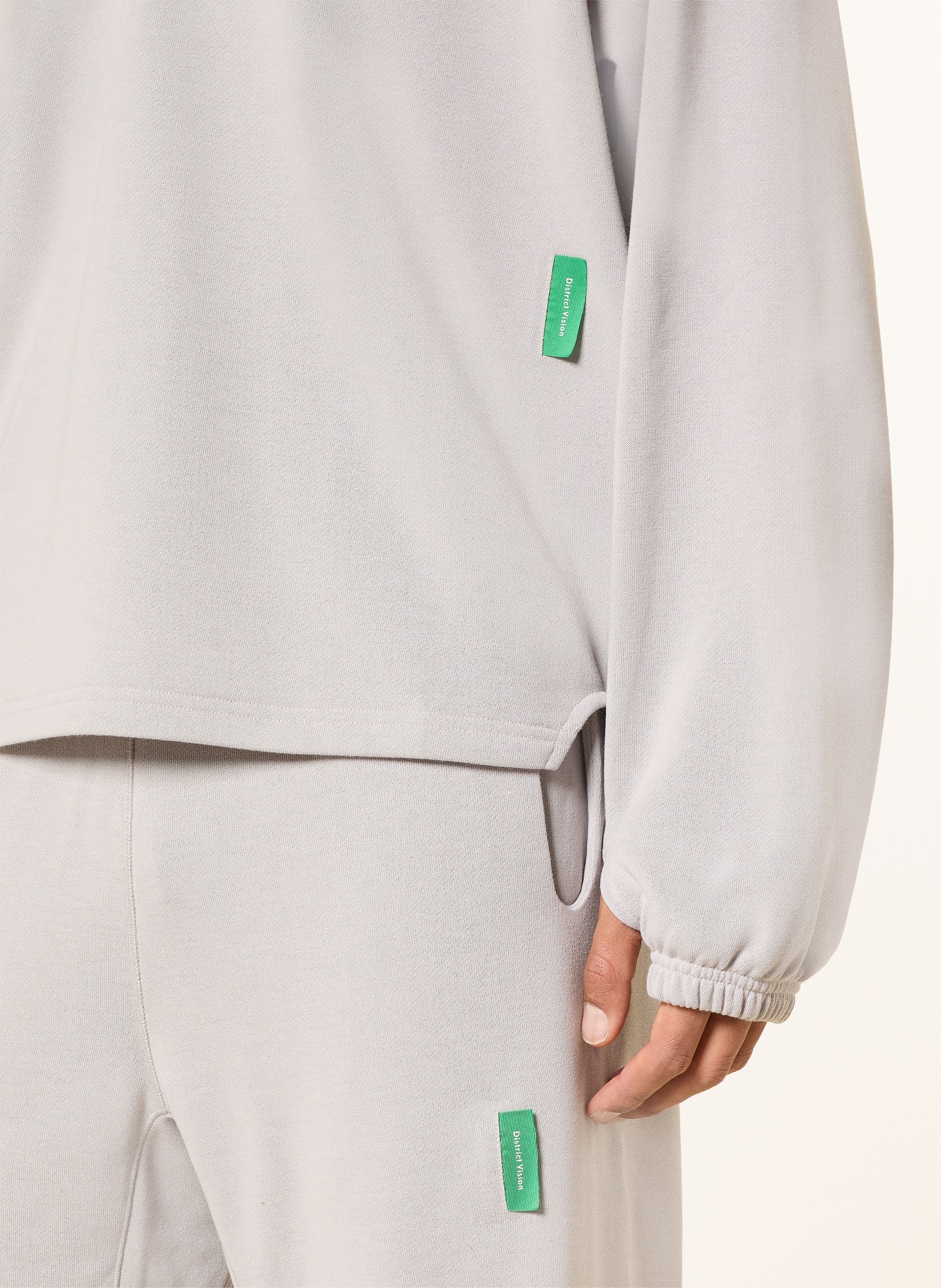 District Vision Bluza z kapturem OPEN NECK: SZAROBRĄZOWY