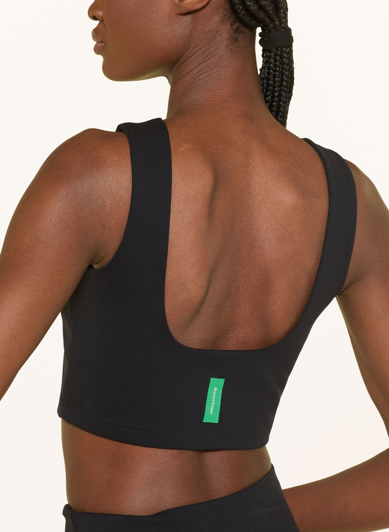 District Vision Sports bra: BLACK