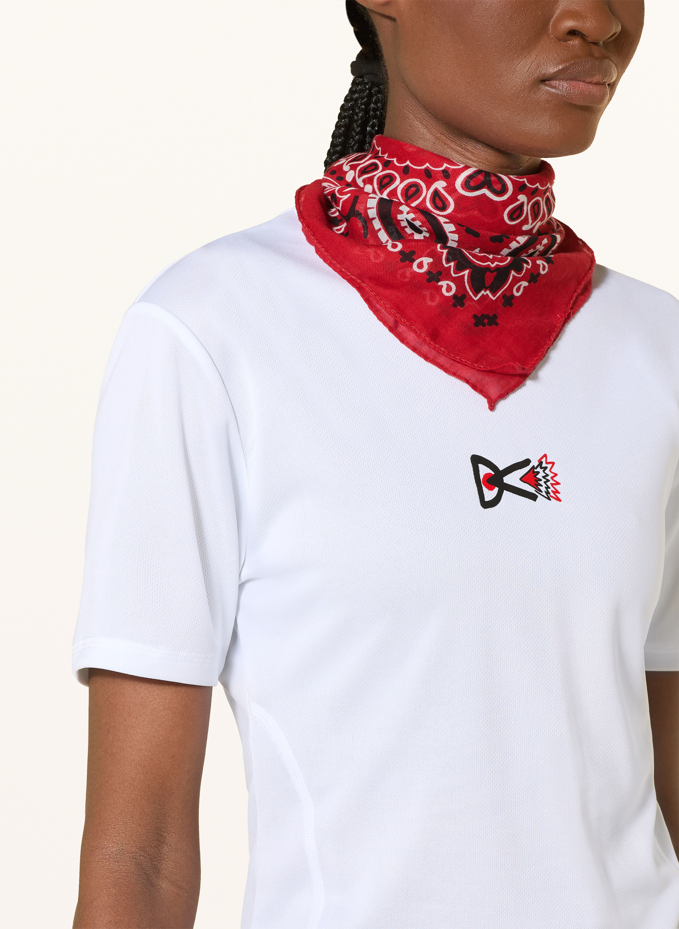 District Vision T-Shirt PANELED TRAINING: WEISS