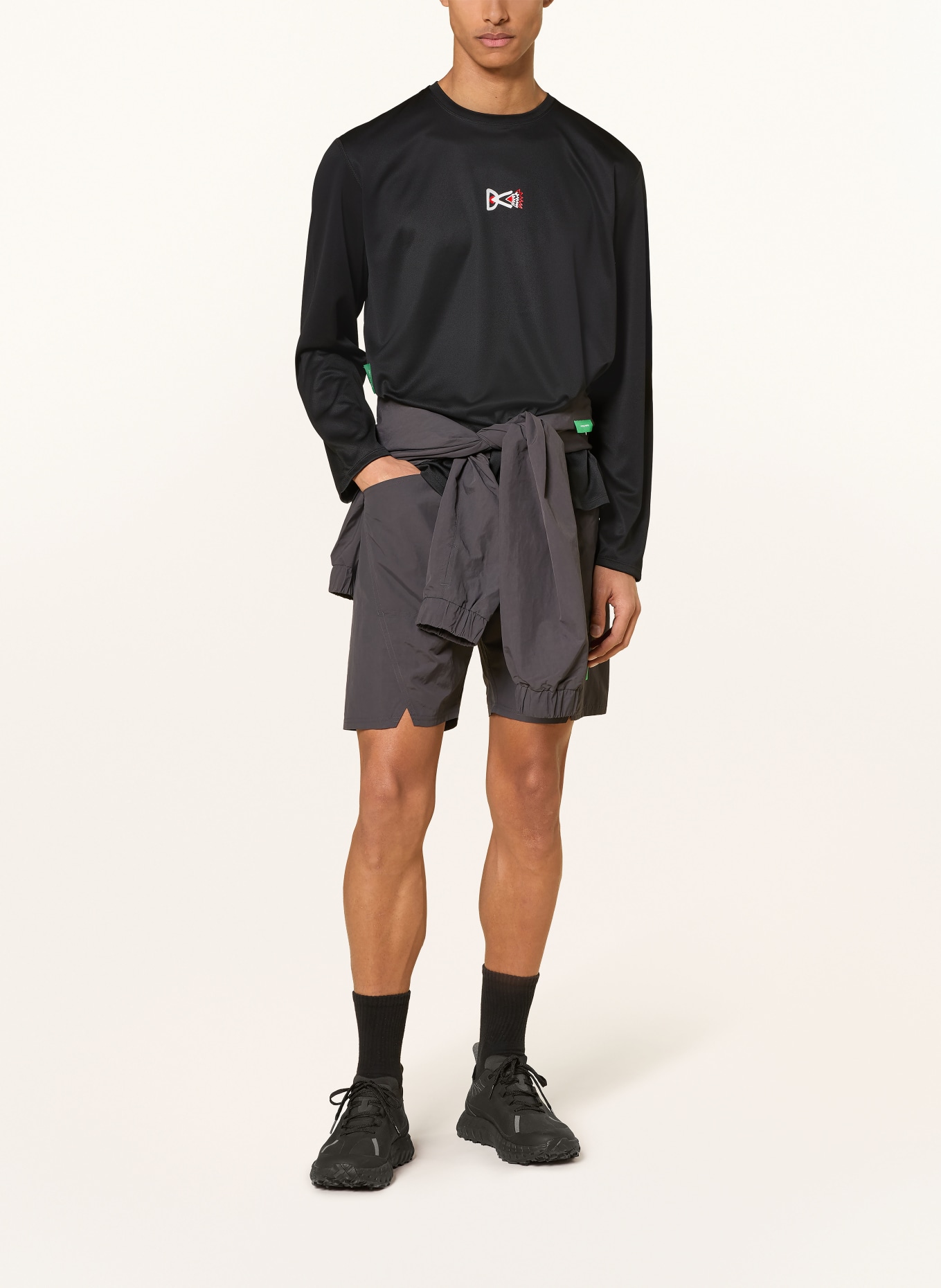 District Vision Běžecké tričko: ČERNÁ / ČERVENÁ / ZELENÁ