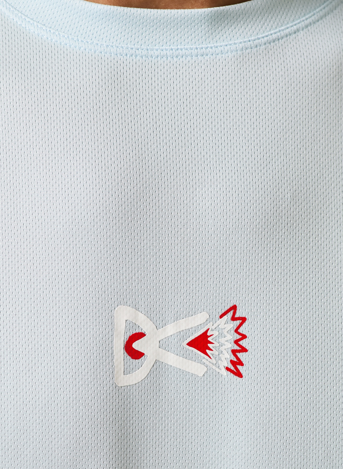 District Vision Laufshirt: HELLBLAU / ROT / GRÜN