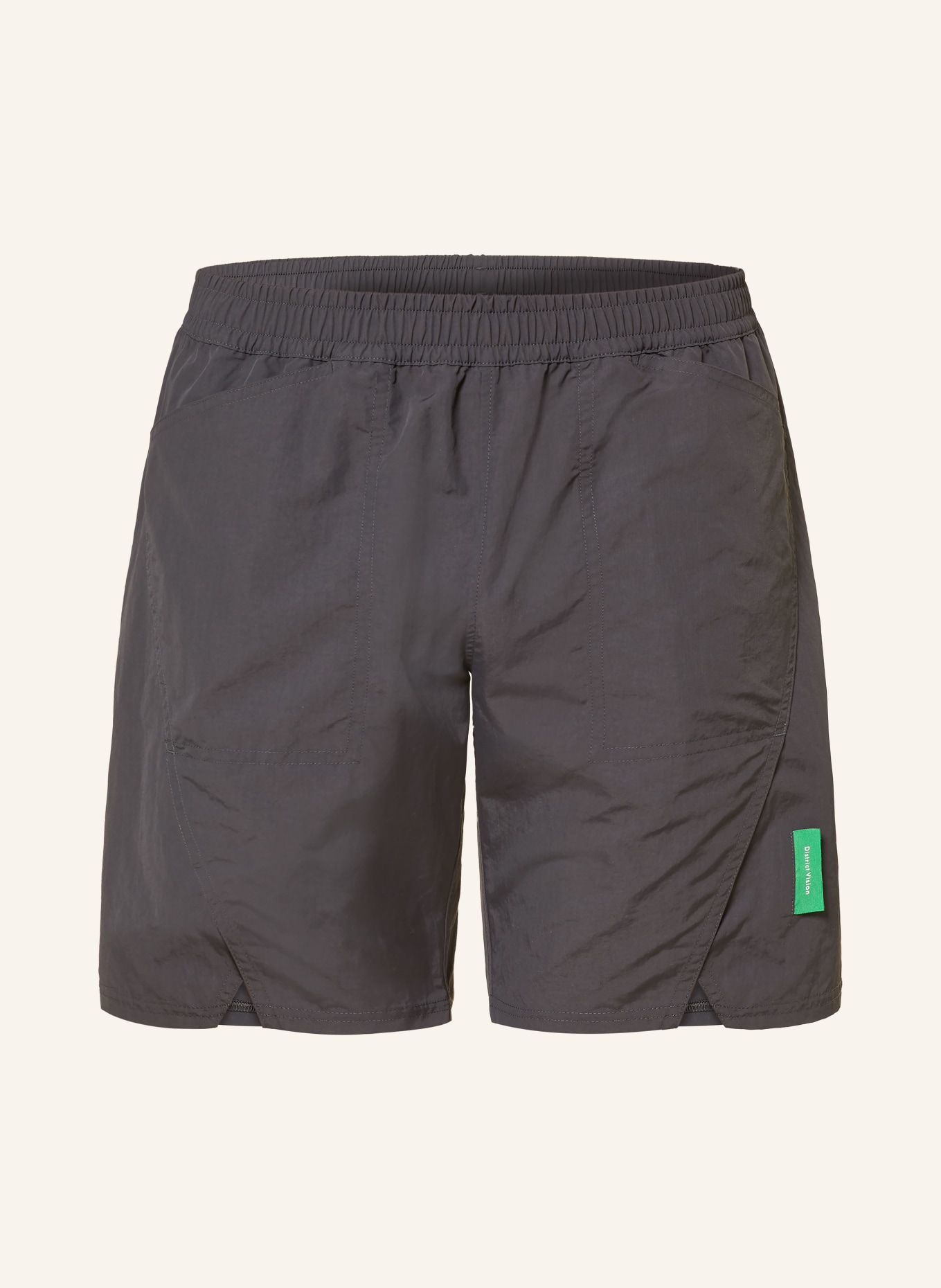 District Vision Laufshorts TASLAN: DUNKELGRAU / GRÜN