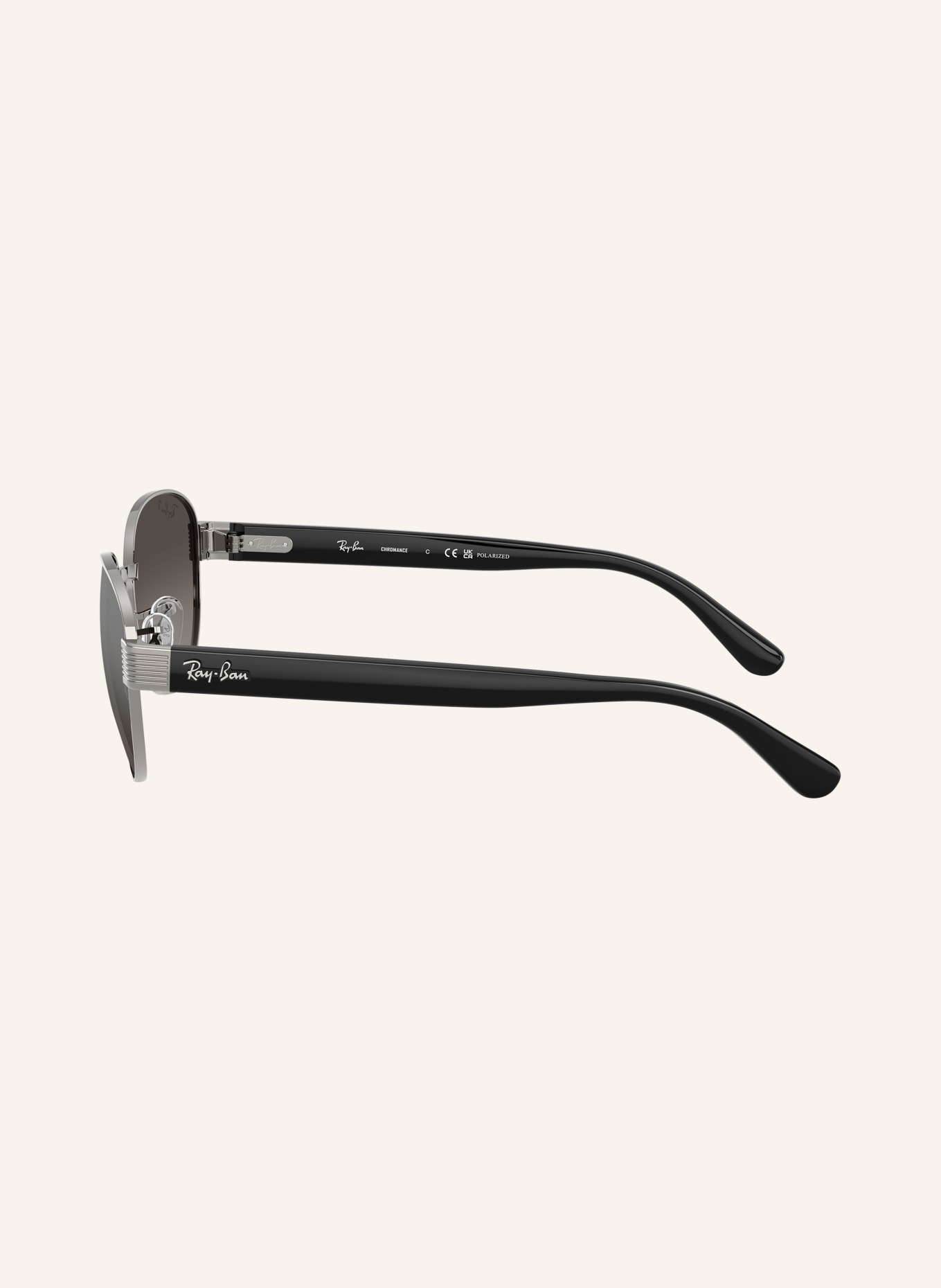 Ray-Ban Sonnenbrille RB3766CH: SILBER/ GRAU POLARISIERT