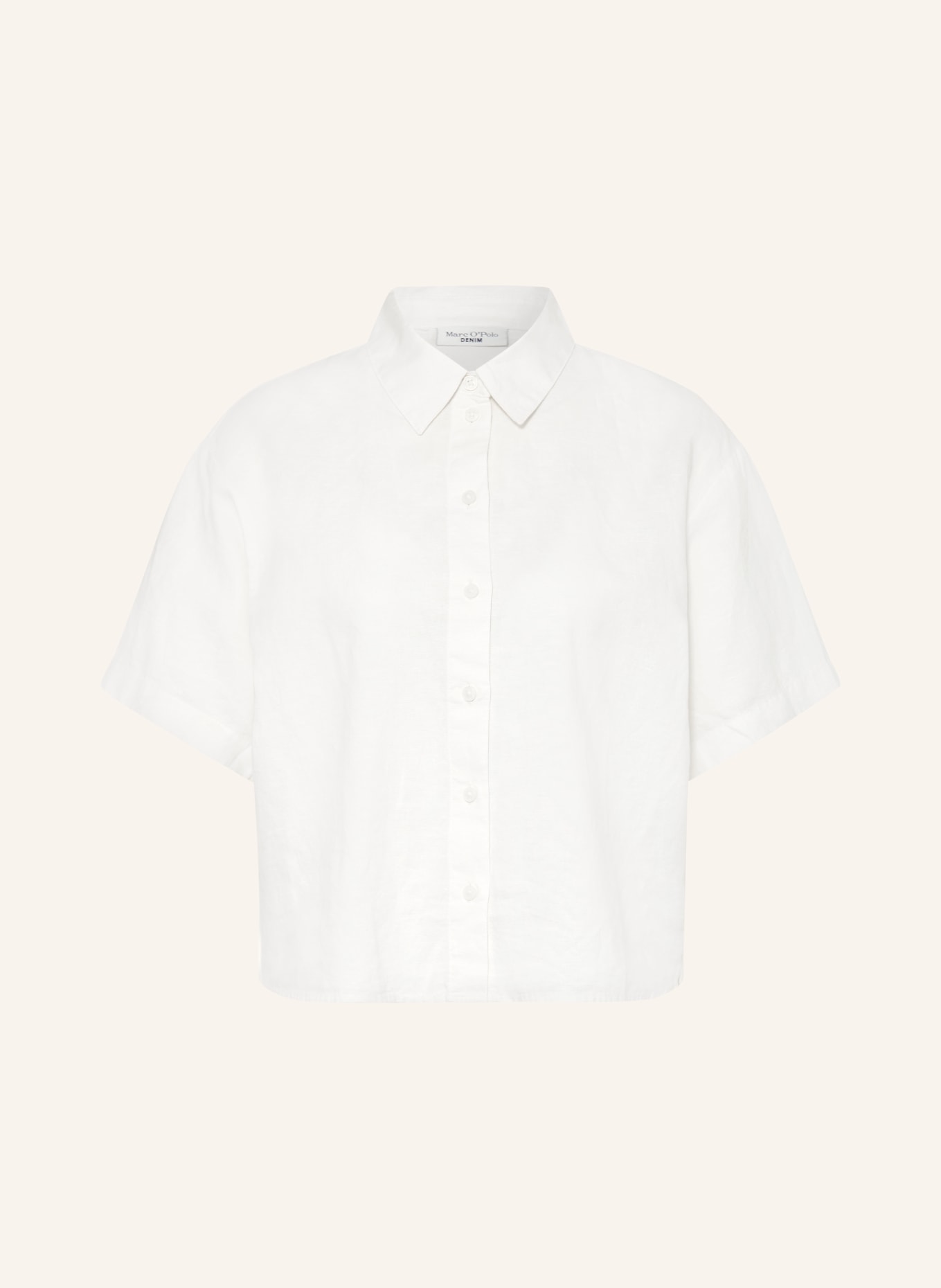 Marc O'Polo DENIM Hemdbluse mit Leinen: WEISS