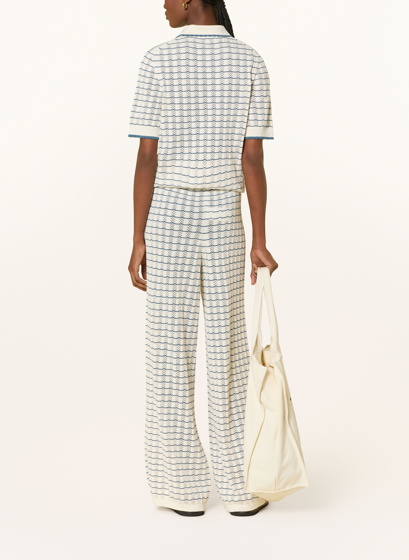 Marc O'Polo DENIM Knit polo shirt: WHITE / BLUE