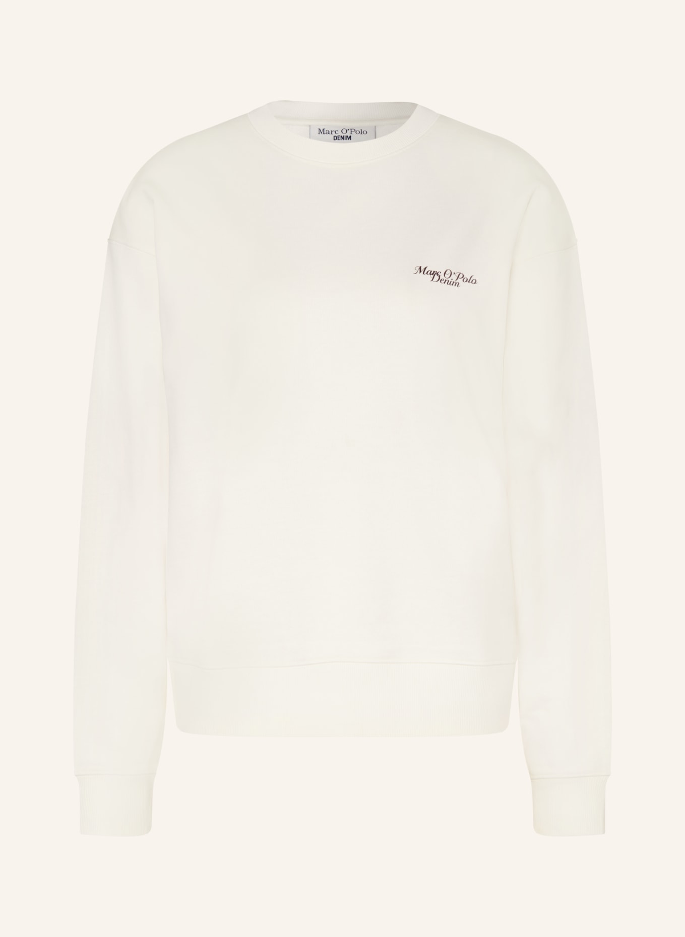 Marc O'Polo DENIM Sweatshirt: WEISS / DUNKELBRAUN