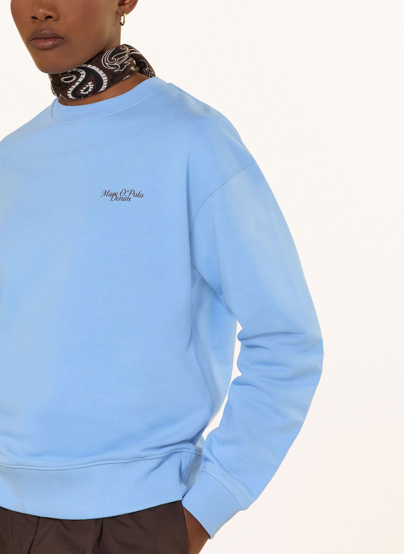Marc O'Polo DENIM Sweatshirt: HELLBLAU / DUNKELBRAUN