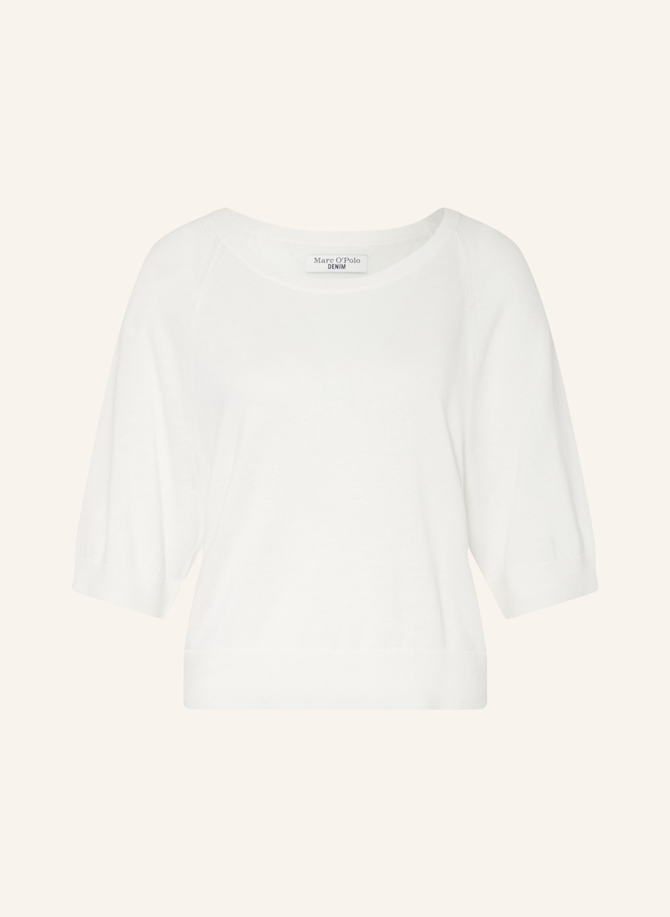 Marc O'Polo DENIM Sweter z rękawami 3/4: KREMOWY