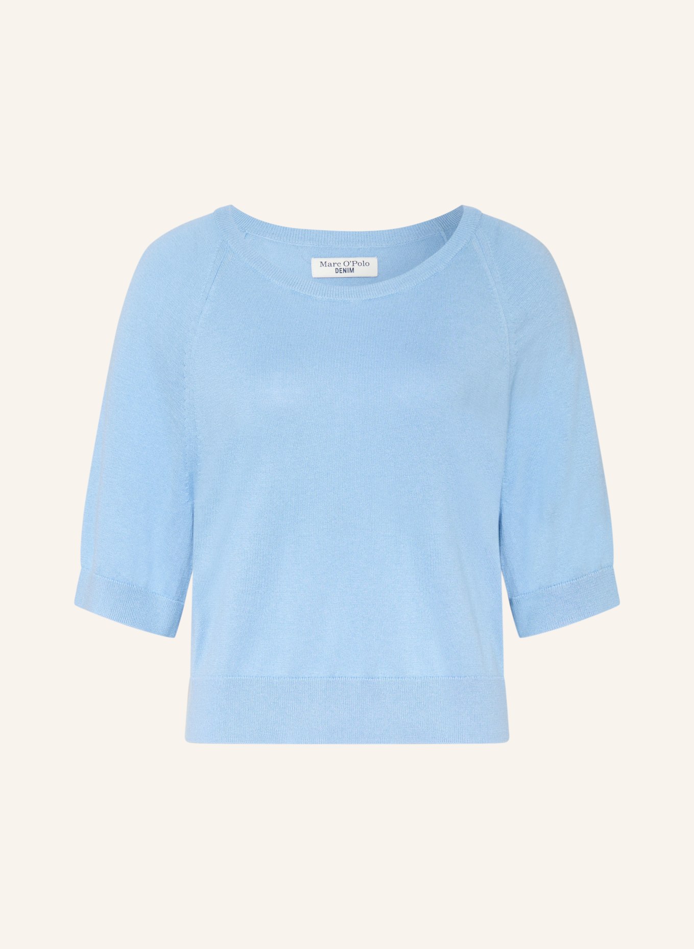 Marc O'Polo DENIM Sweter z rękawami 3/4: JASNONIEBIESKI