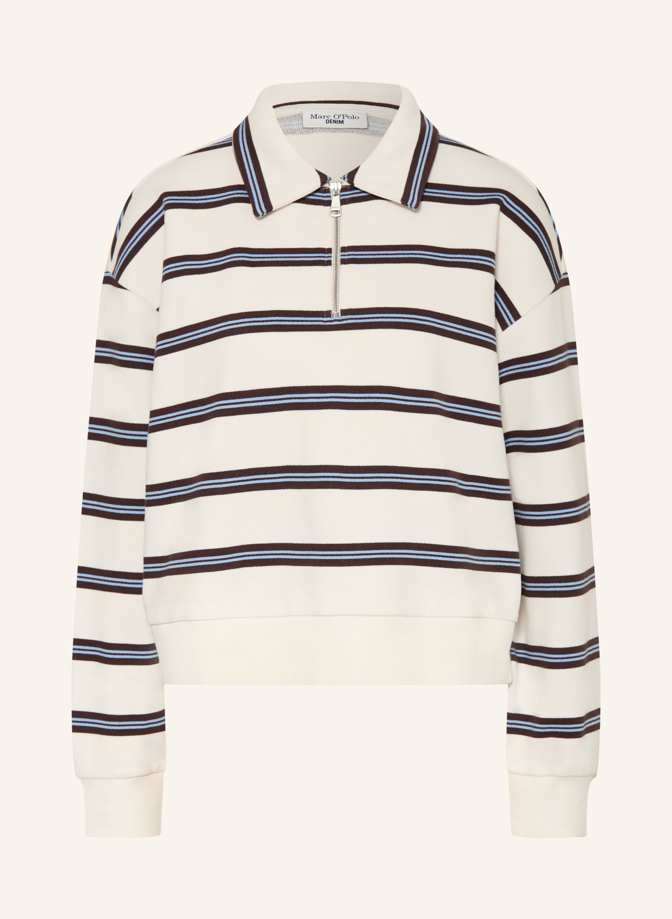 Marc O'Polo DENIM Sweat-polotröja: GRÄDDE / MÖRKBRUN / LJUSBLÅ