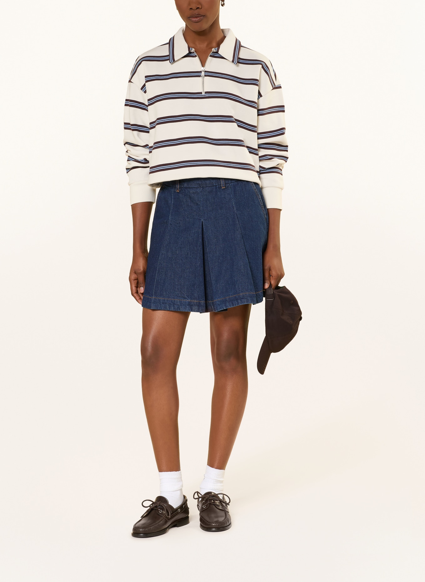 Marc O'Polo DENIM Sweat-polotröja: GRÄDDE / MÖRKBRUN / LJUSBLÅ