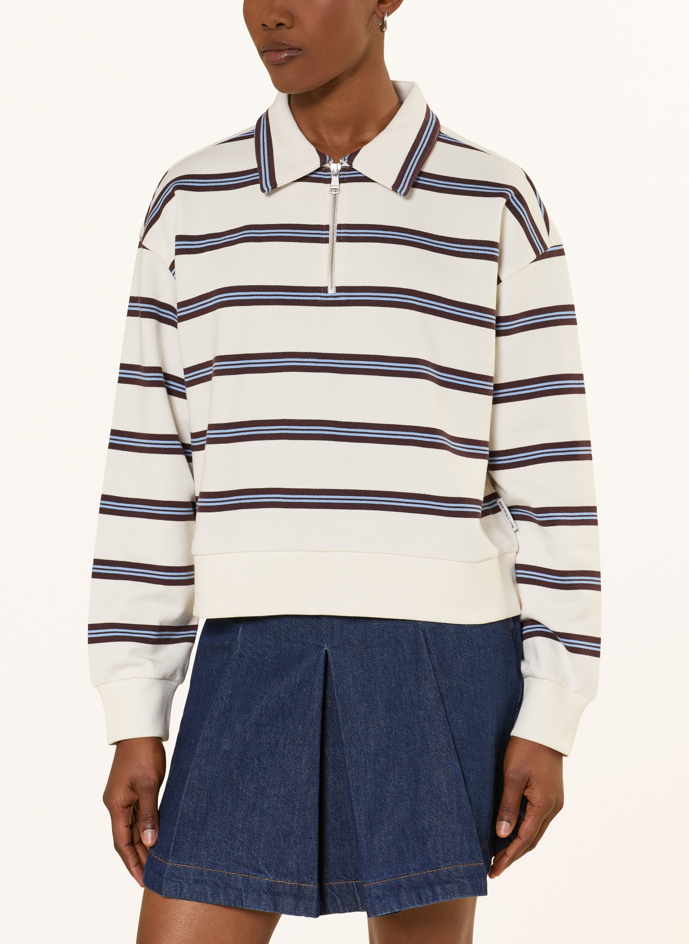 Marc O'Polo DENIM Sweat-polotröja: GRÄDDE / MÖRKBRUN / LJUSBLÅ