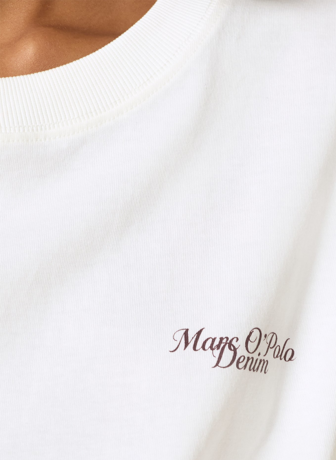 Marc O'Polo DENIM T-shirt: VIT / MÖRKBRUN
