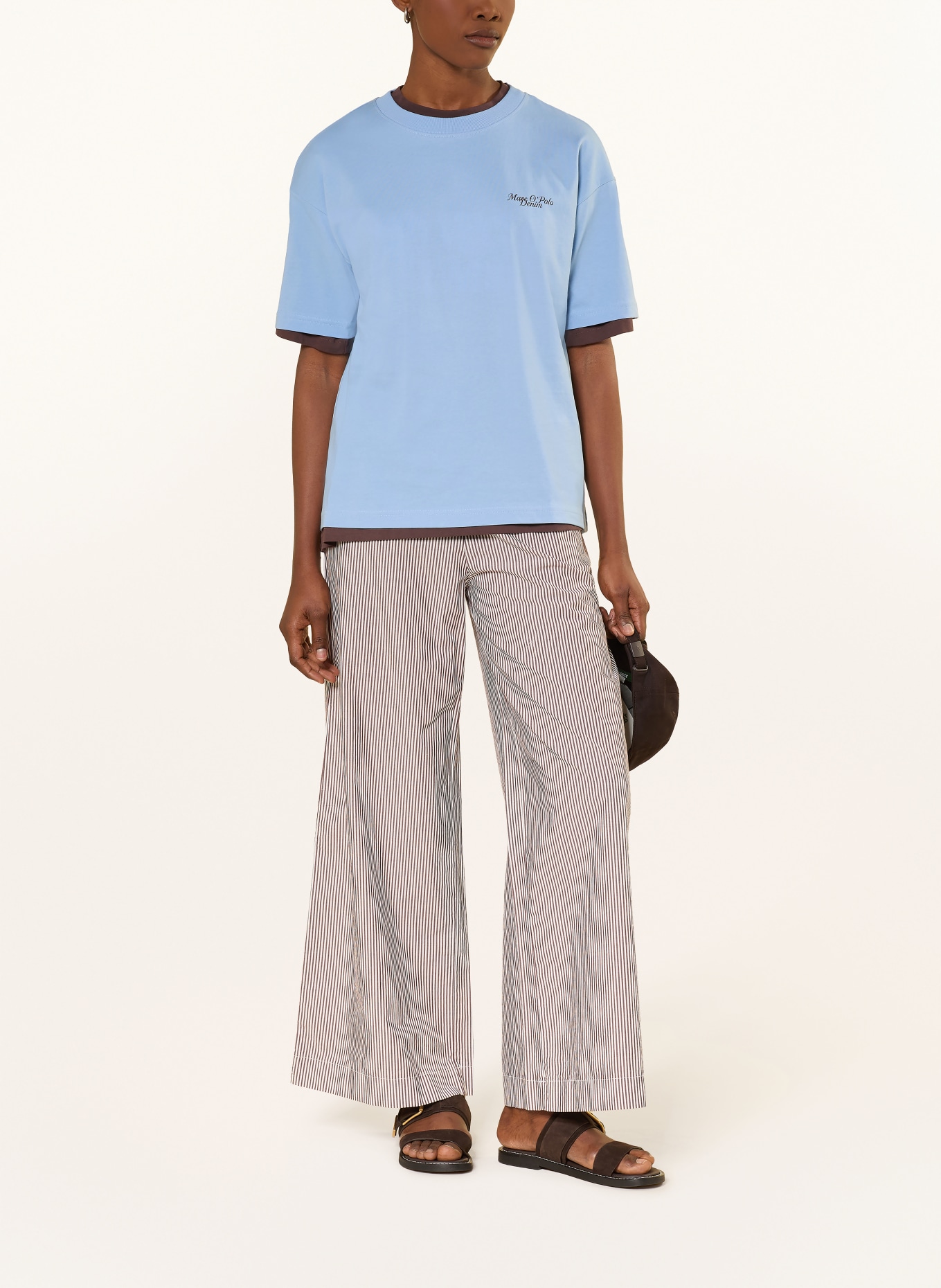 Marc O'Polo DENIM Tricou: ALBASTRU DESCHIS / MARO ÎNCHIS