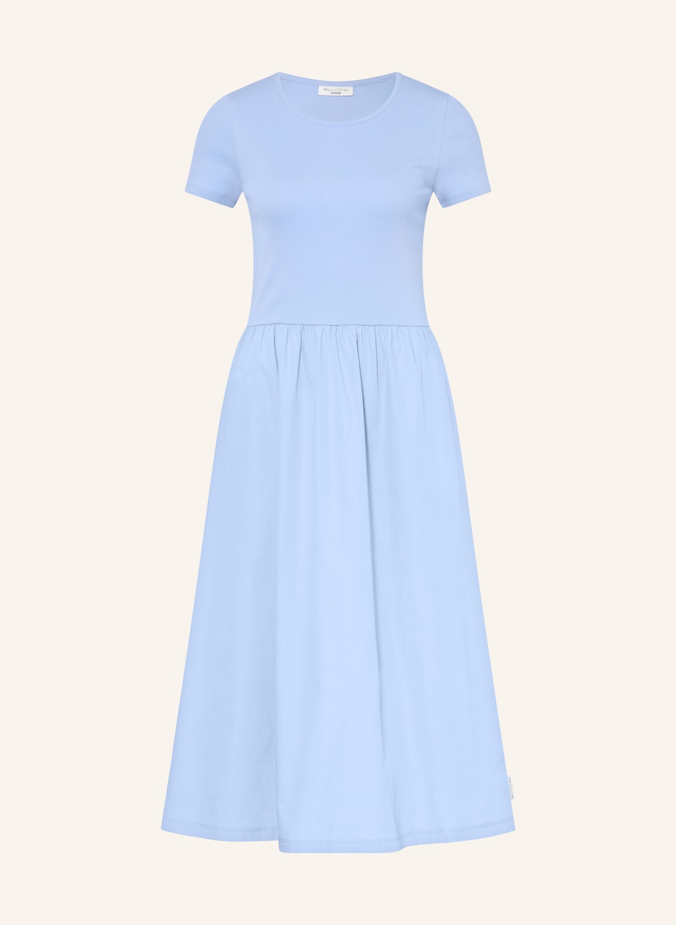 Marc O'Polo DENIM Kleid im Materialmix: HELLBLAU