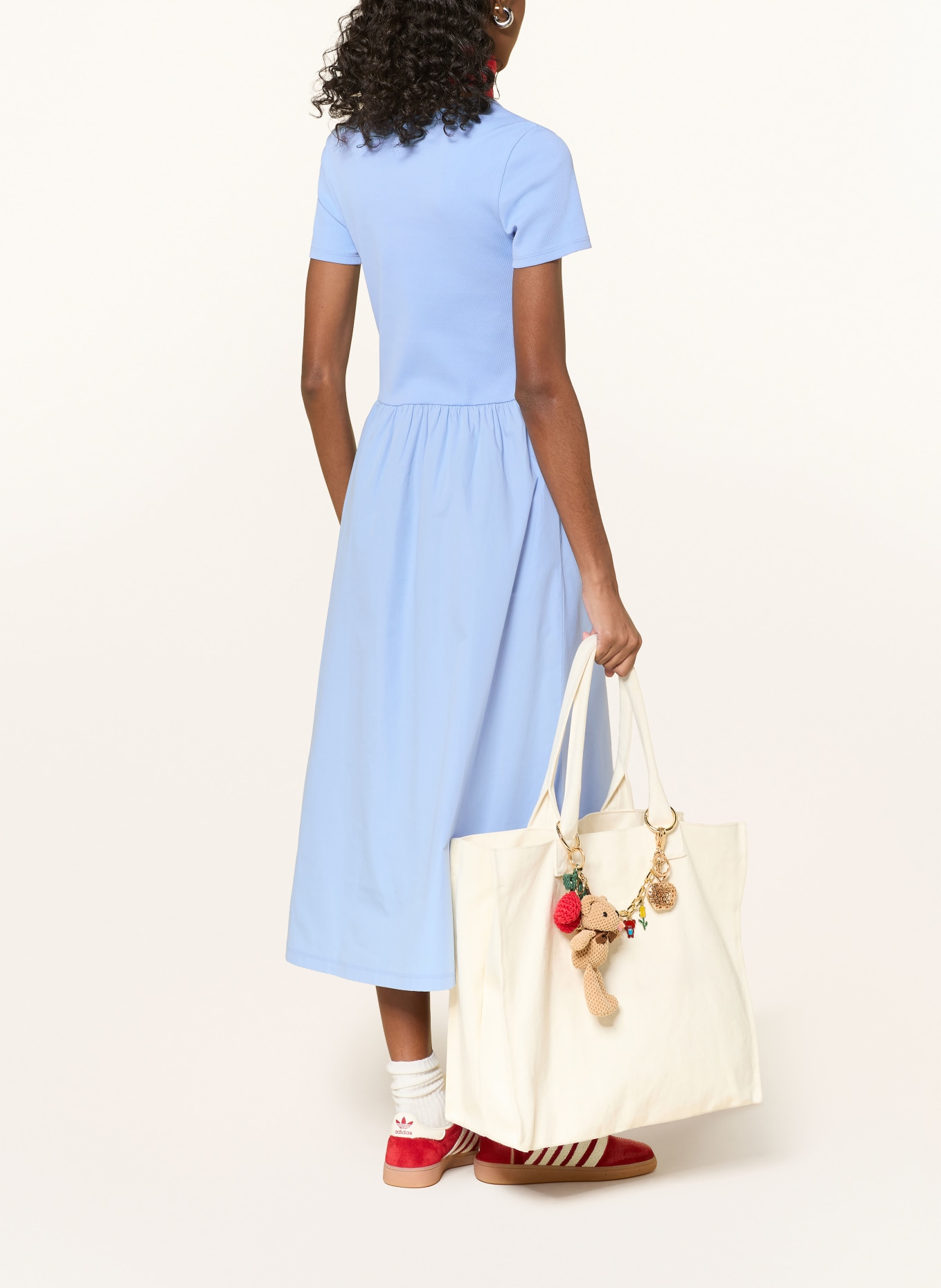 Marc O'Polo DENIM Kleid im Materialmix: HELLBLAU