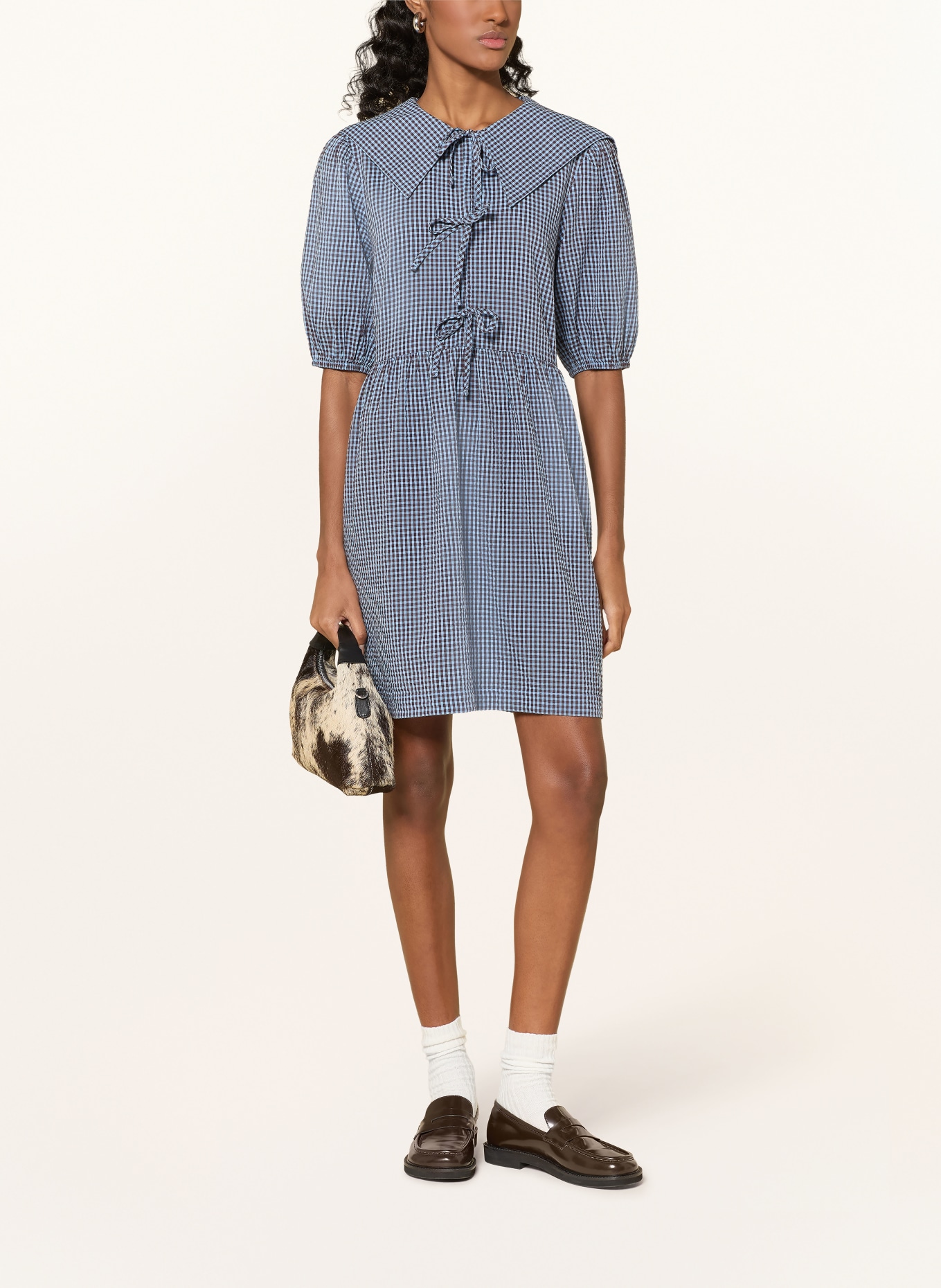 Marc O'Polo DENIM Robe: BLEU CLAIR / MARRON FONCÉ