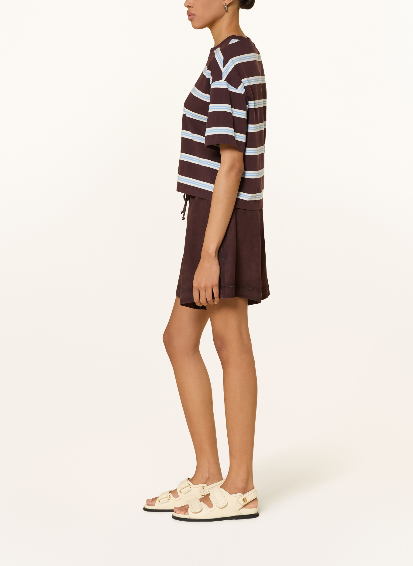 Marc O'Polo DENIM Ledershorts: DUNKELBRAUN