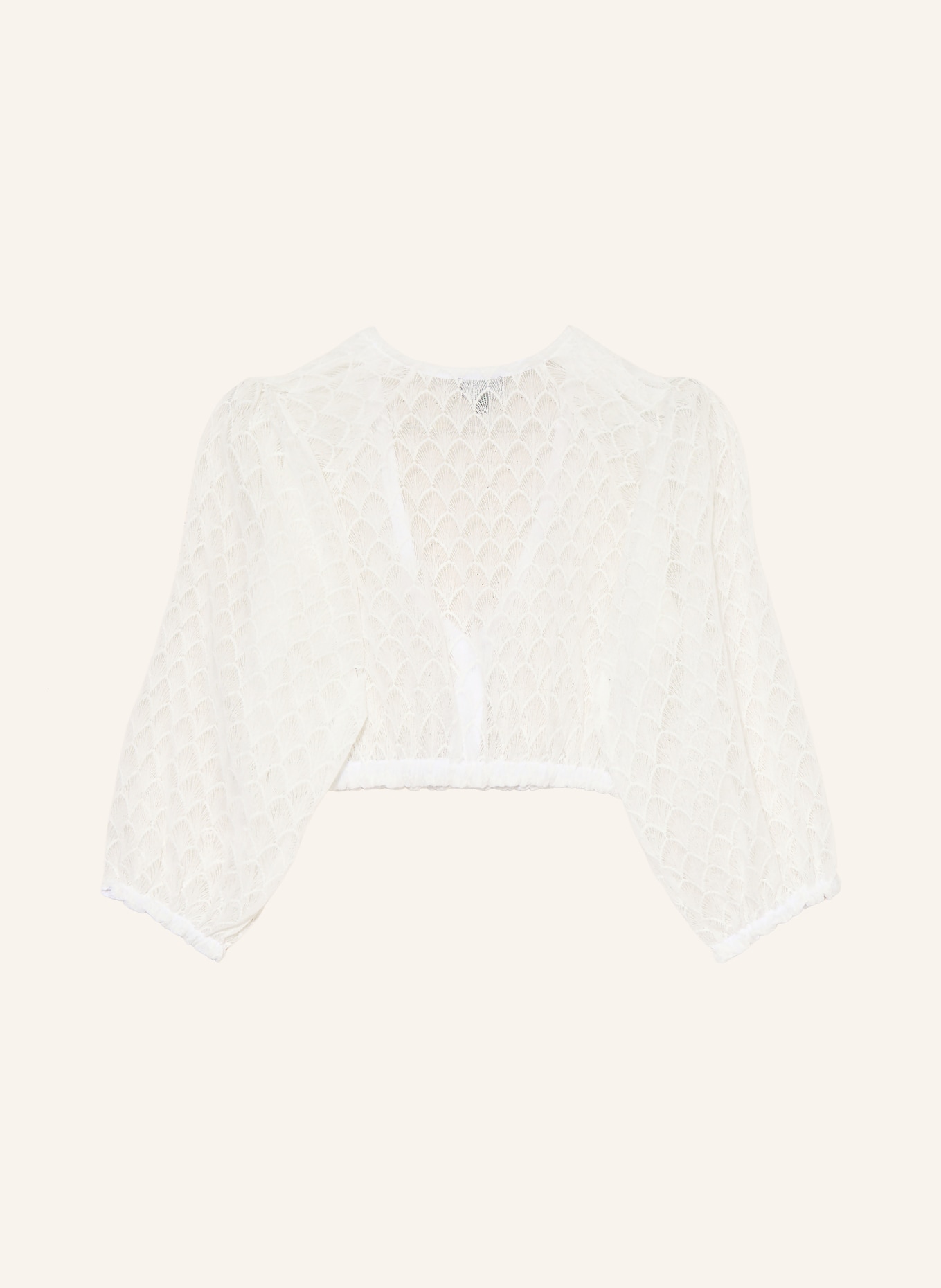 KINGA MATHE Bluzka dirndl KEIRA z koronki z rękawami 3/4: BIAŁY