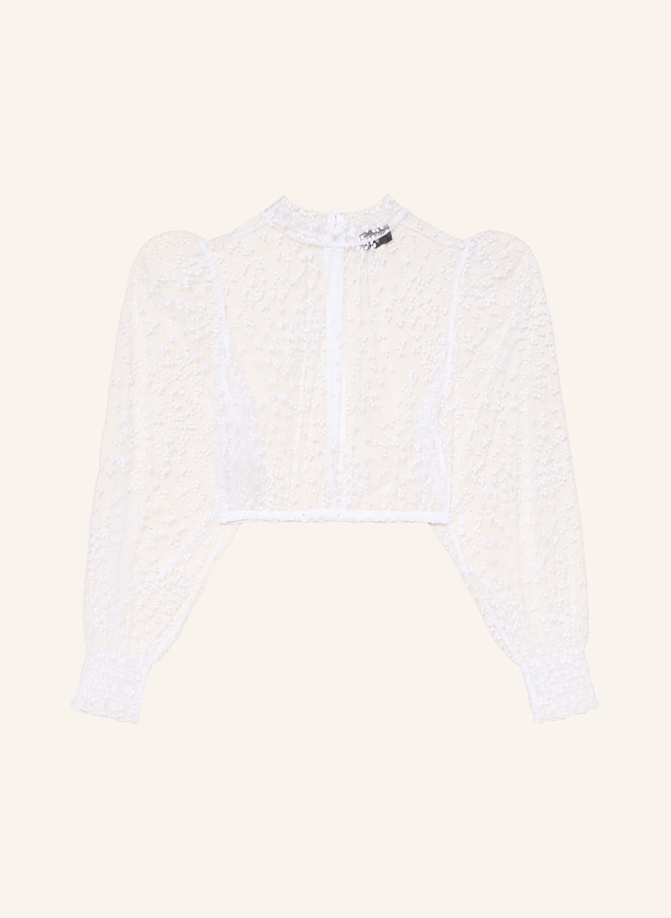 KINGA MATHE Bluzka dirndl LENA z tiulu: BIAŁY