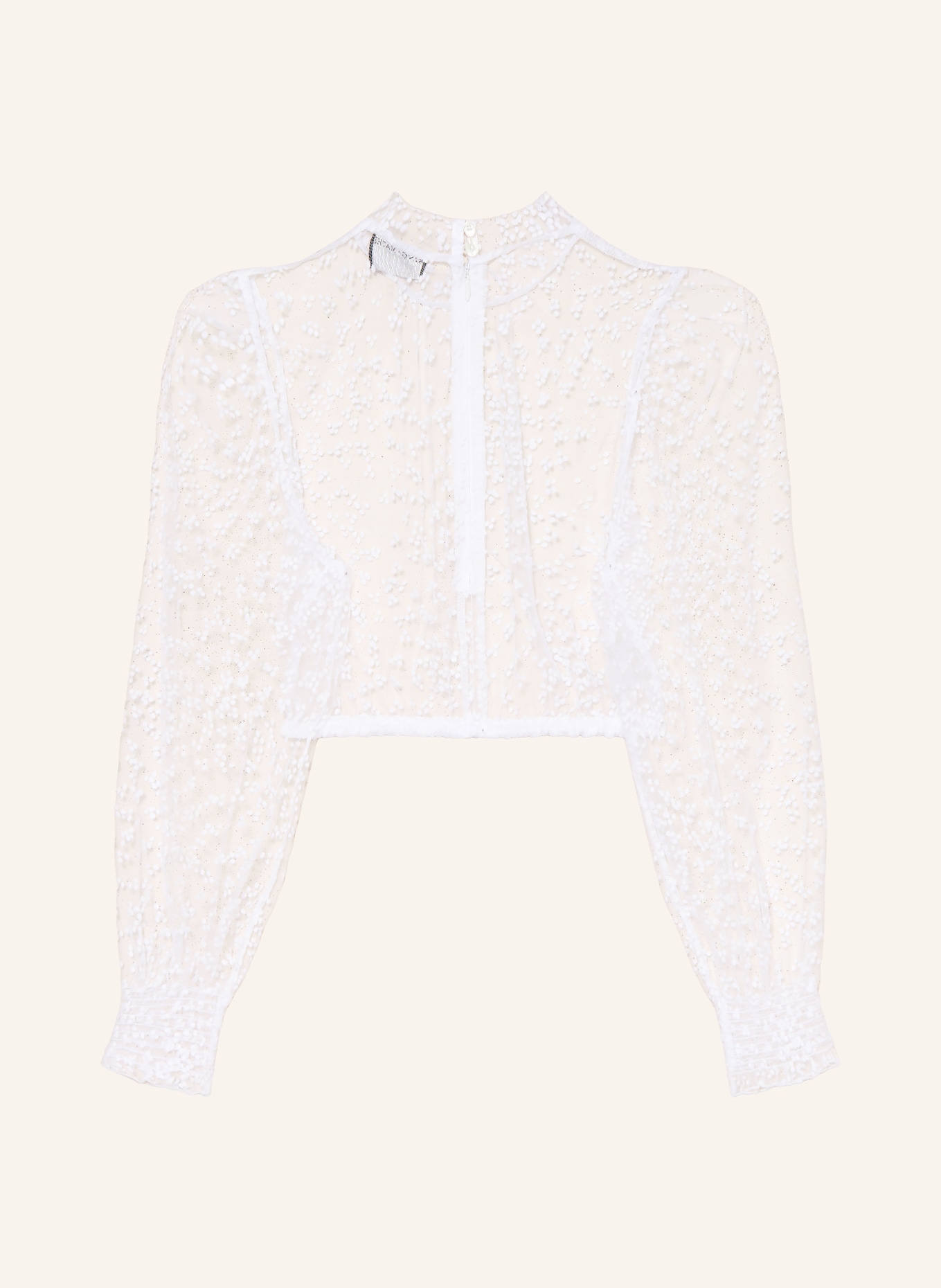 KINGA MATHE Bluzka dirndl LENA z tiulu: BIAŁY