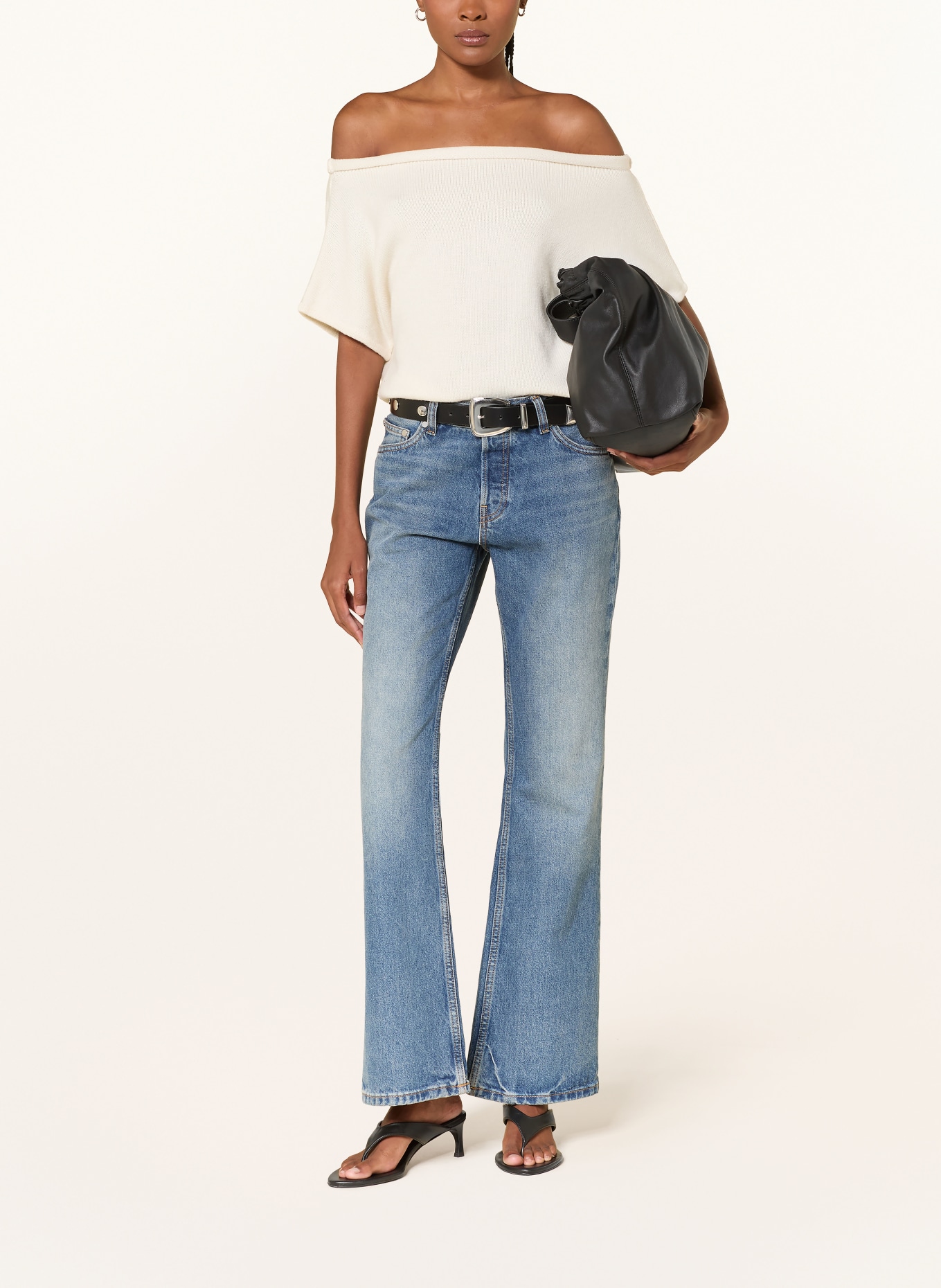 EB DENIM Tričko s odhalenými rameny DAHLIA: REŽNÁ