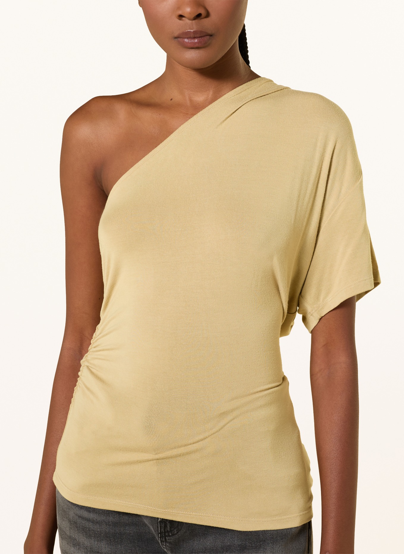 EB DENIM T-shirt à une épaule LINNEA: BEIGE