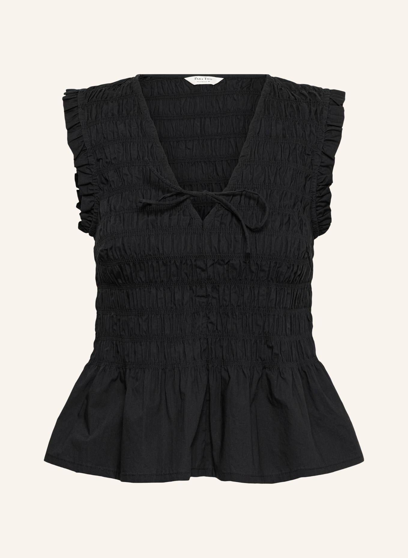 Part Two Haut BORGNYPW à volants: NOIR