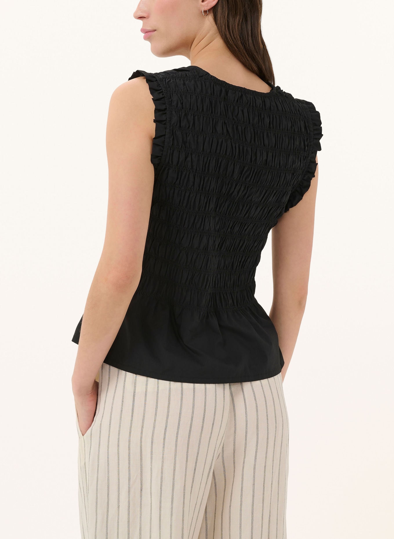 Part Two Haut BORGNYPW à volants: NOIR