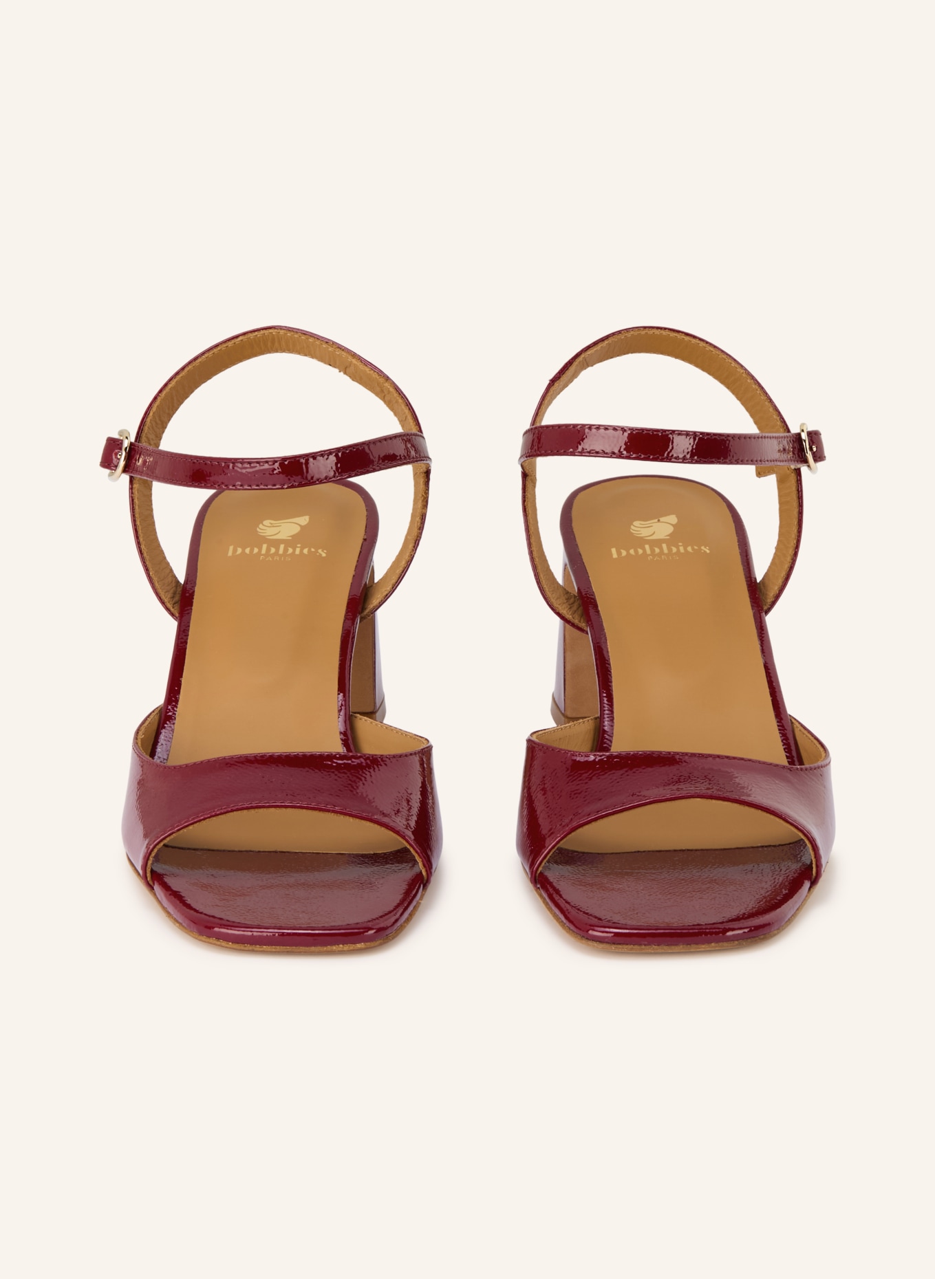 bobbies Sandaaltjes VAHINA: DONKERROOD / GOUD