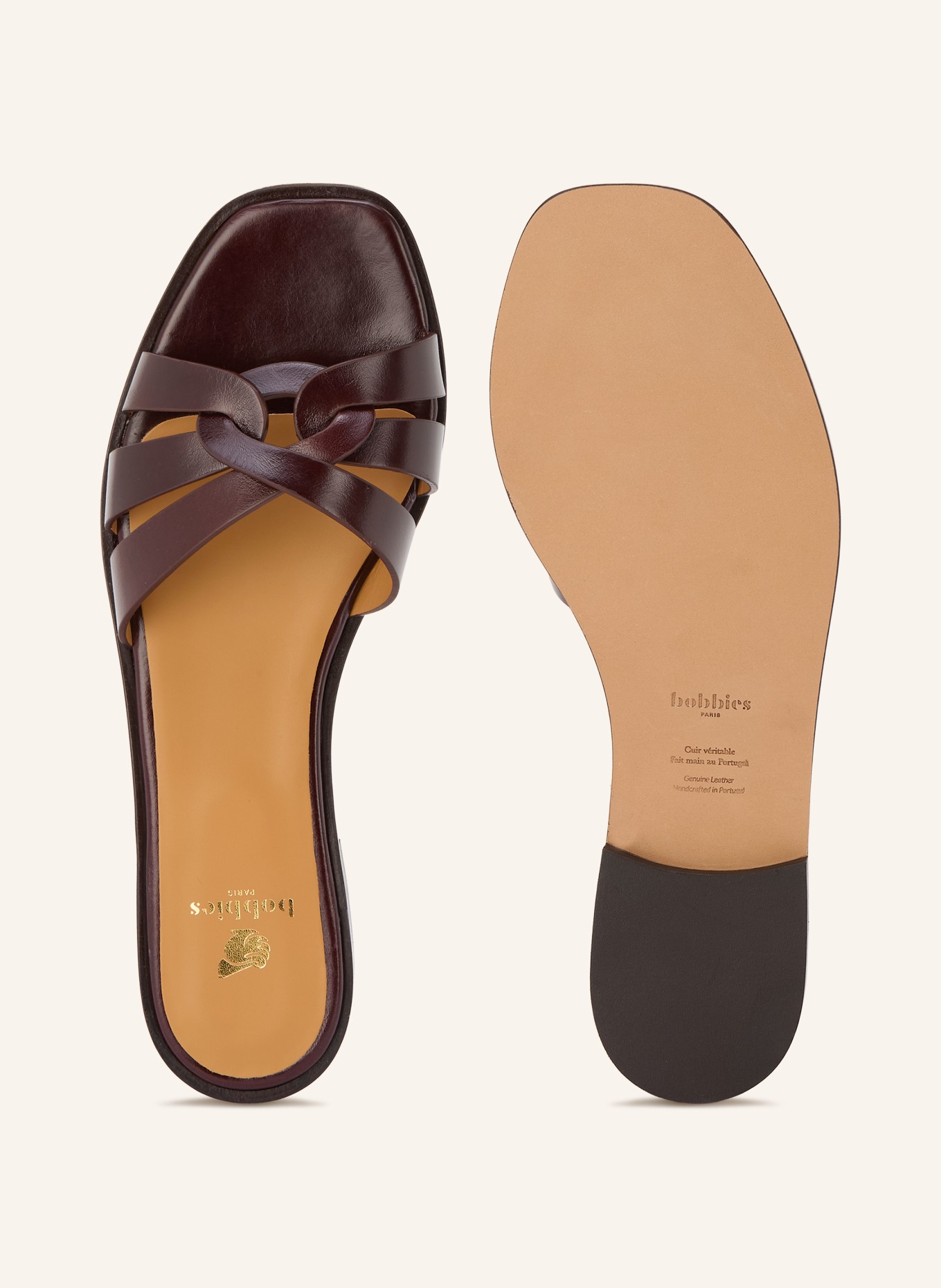 bobbies Pantoletten THAIS: DUNKELBRAUN