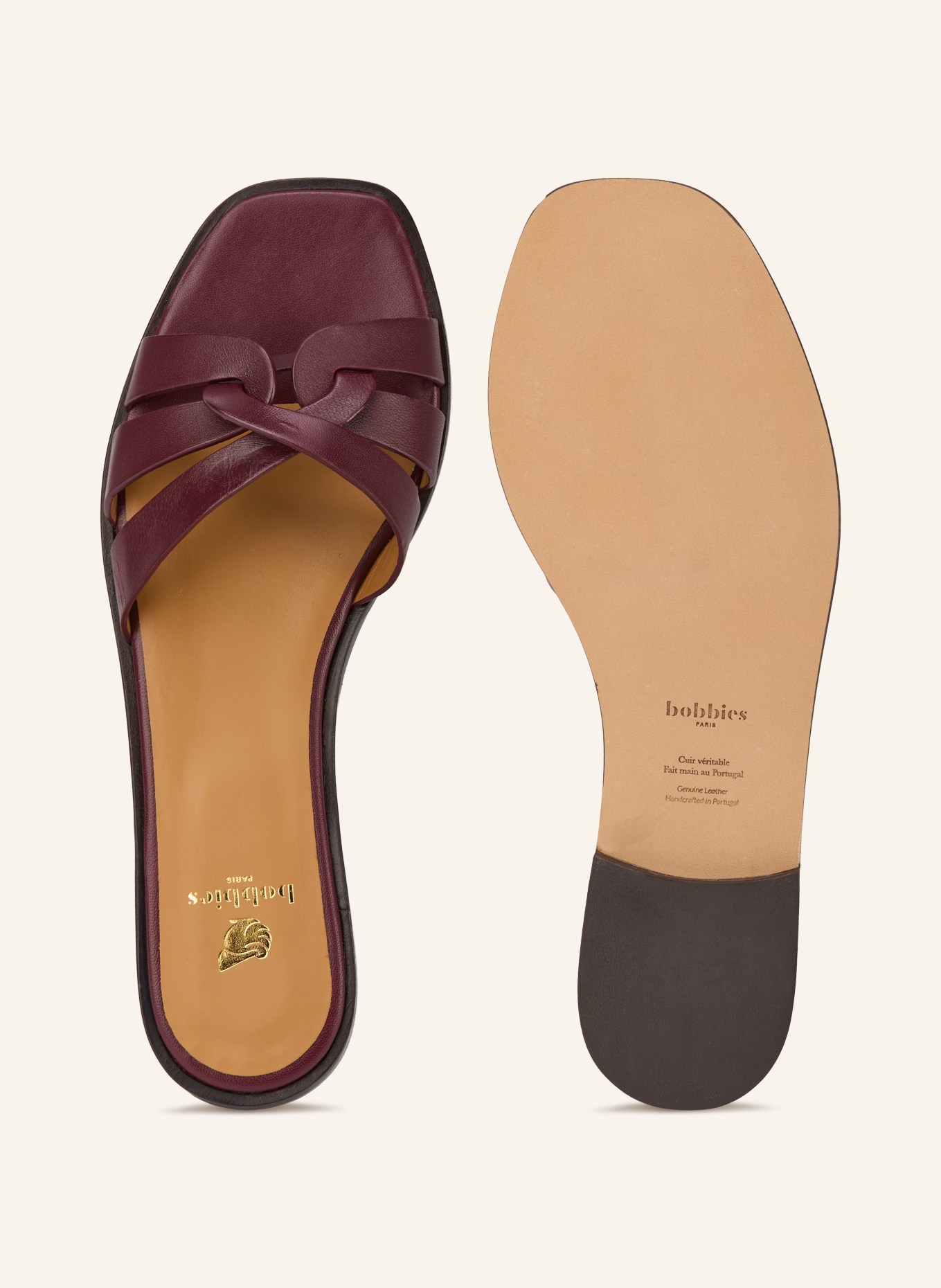 bobbies Pantofle THAIS: TMAVĚ ČERVENÁ