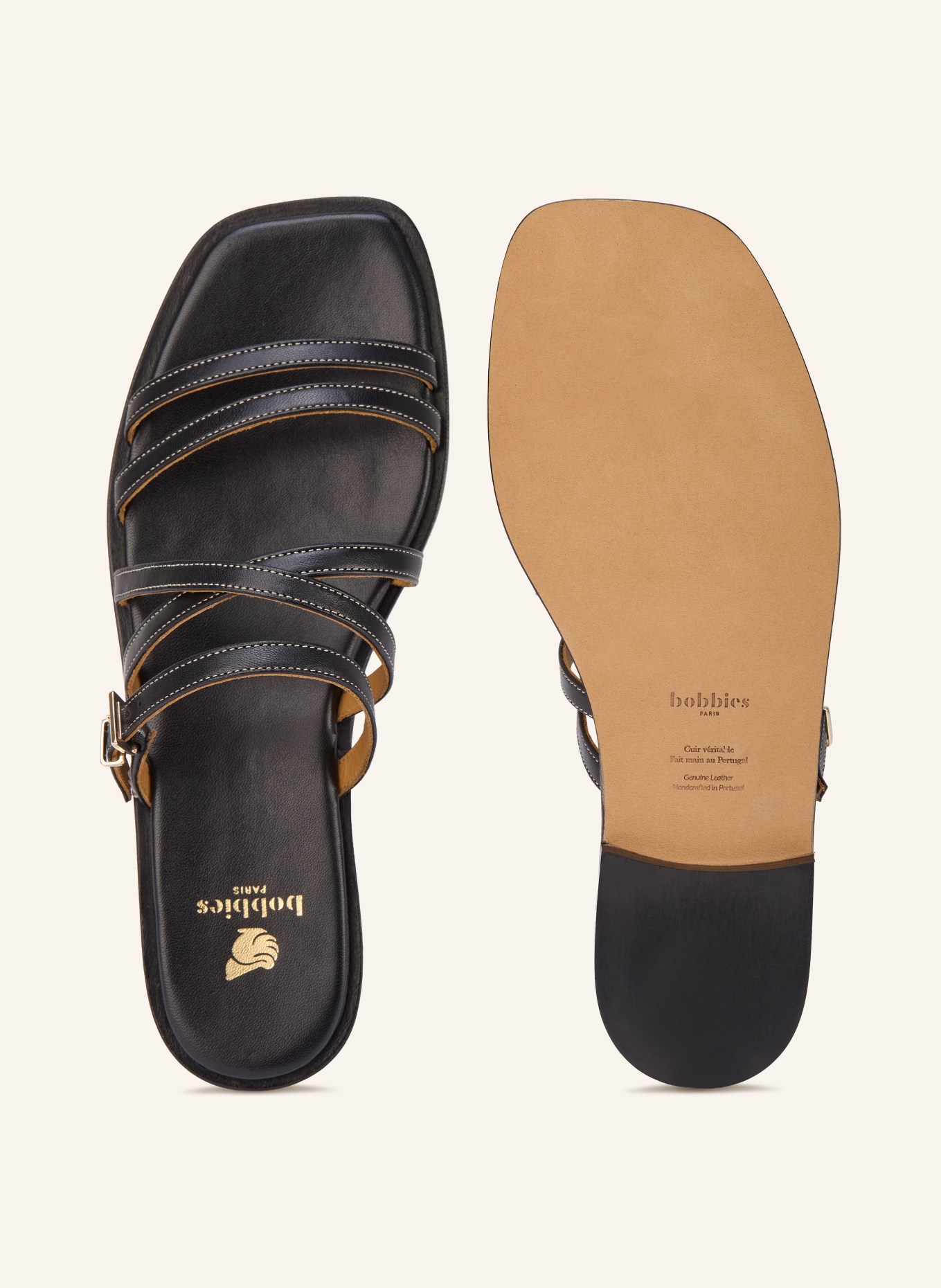 bobbies Pantoletten ISYS: SCHWARZ