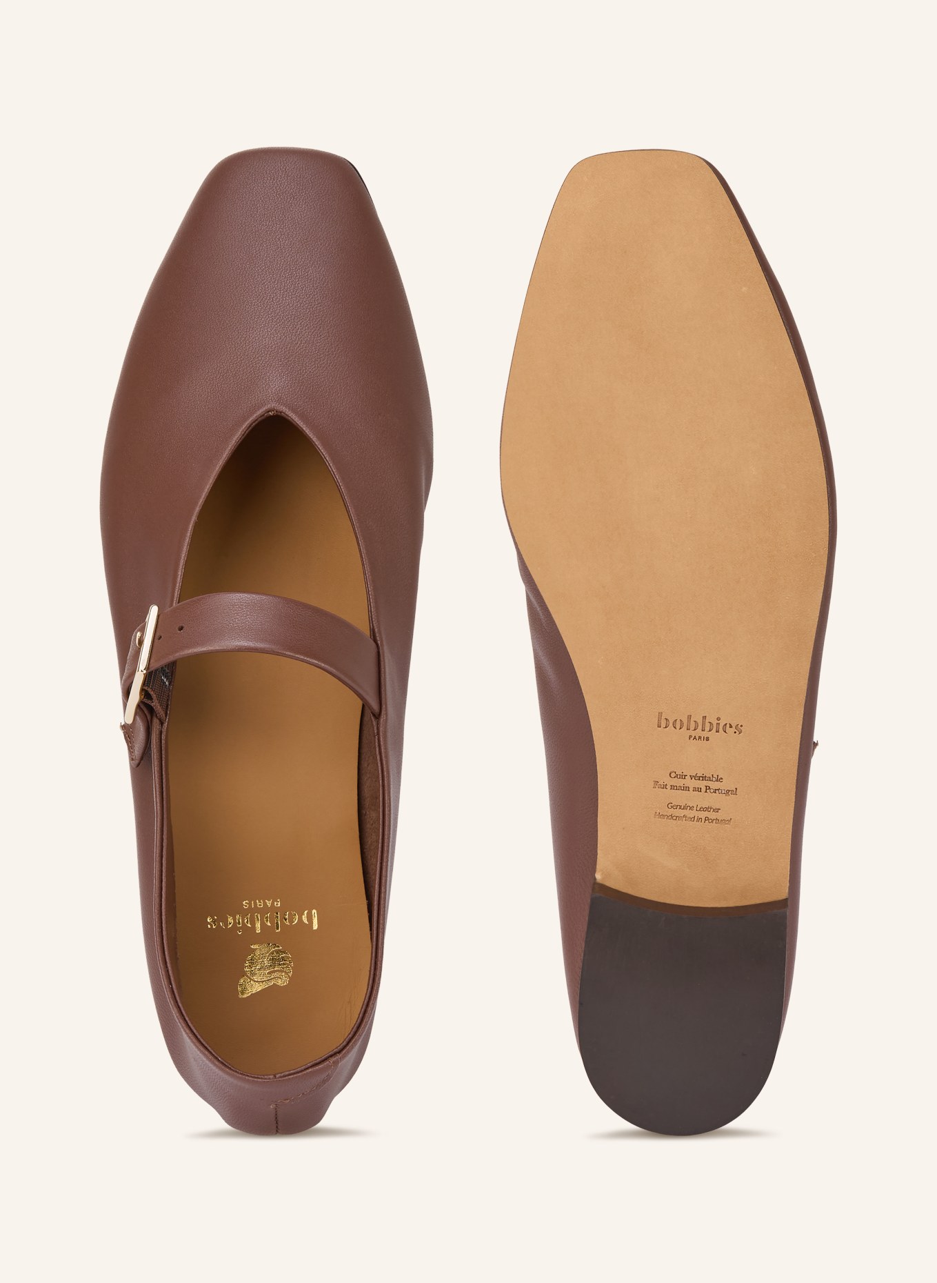 bobbies Mary-Jane-Ballerinas OUNA: BRAUN