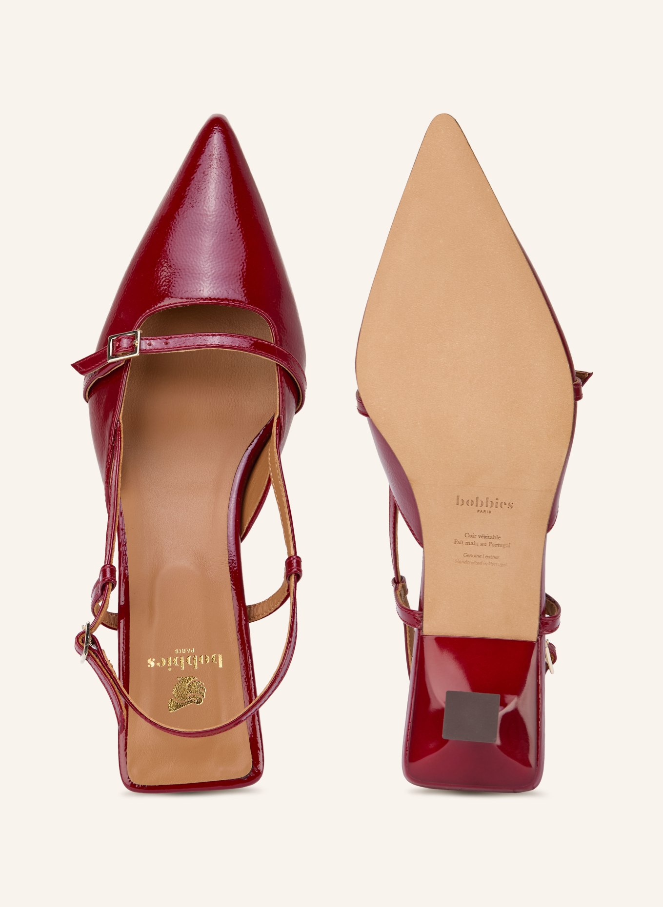 bobbies Slingpumps REEM: DONKERROOD