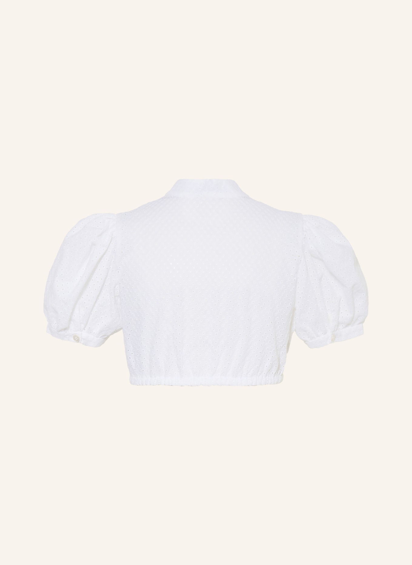 ALISSA BY KINGA MATHE Dirndlbluse GINI aus Lochspitze: WEISS